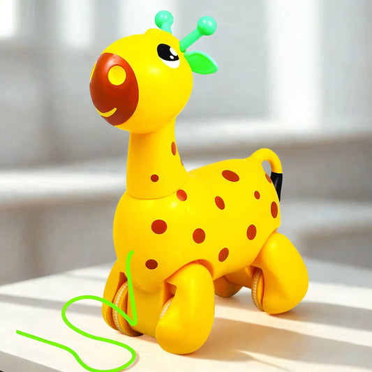 Giggles Funskool Pull Along Nico The Giraffe, Activity & Learning Toys for Babies, Toddlers, For Baby Boys & Girls, Encourage Walking, Improve Balance, Multicolour, Gift Set for Kids, Ages 18+ Months