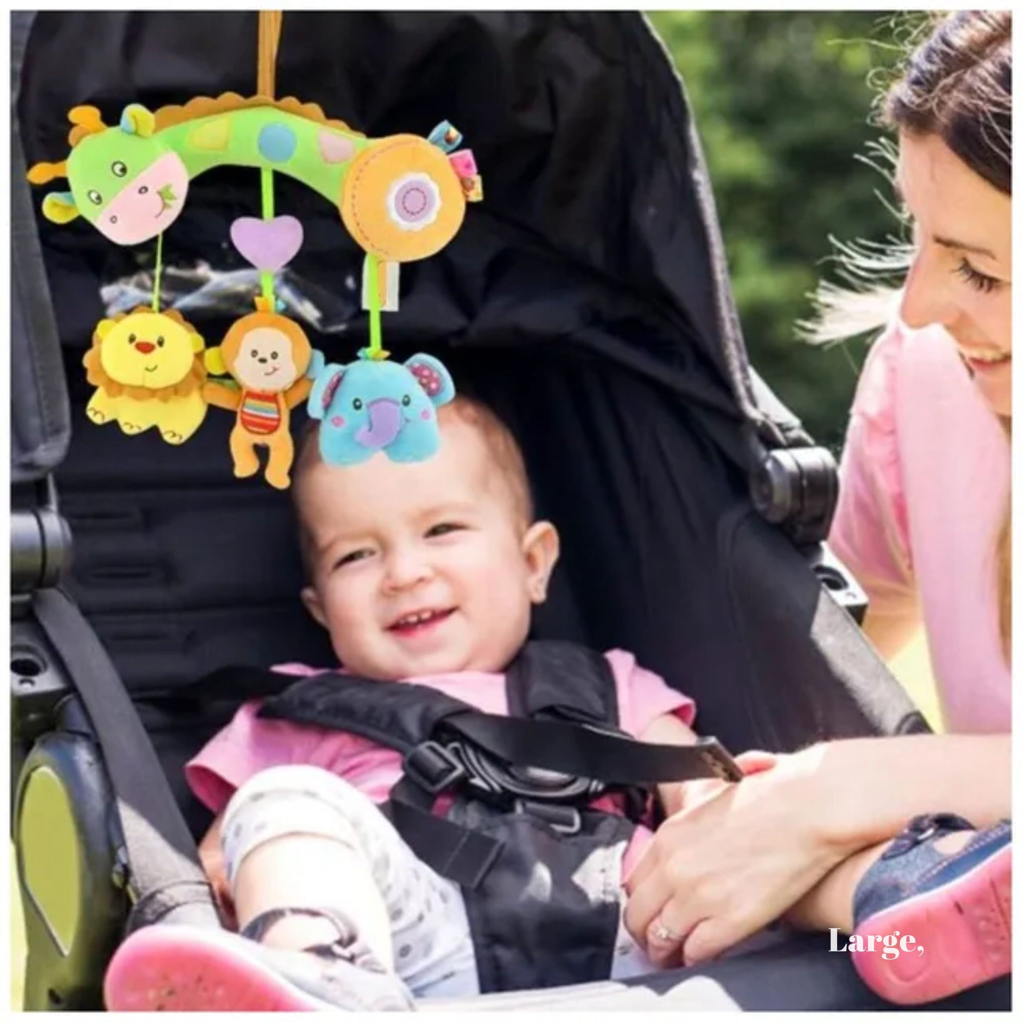 Smile Baby  Baby Stroller Plush Hanging Rattle Pendant Toy - Animals