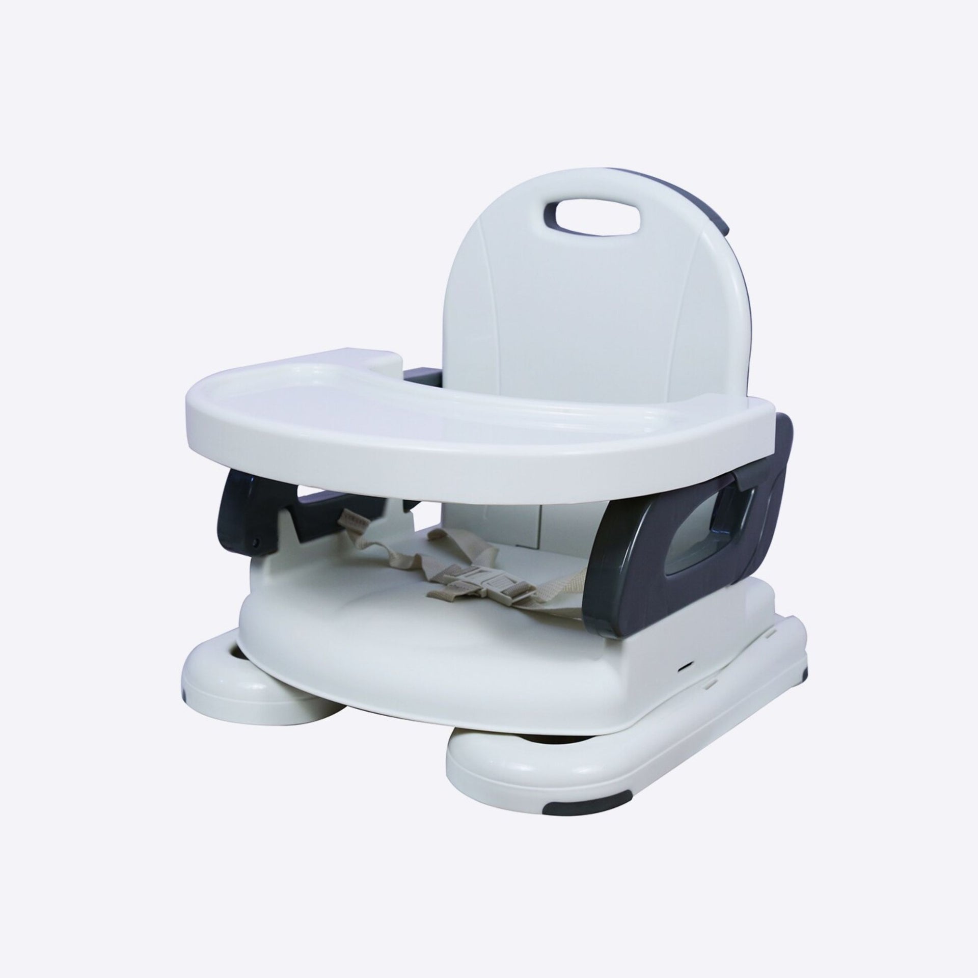 MUSTELA Baby Booster Chair for Feeding with Height Adjustment, 6 Months to 4 Years, Off White, One Unit , Grey Color