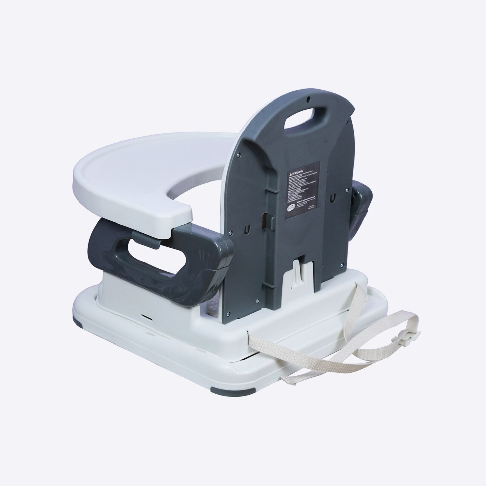 MUSTELA Baby Booster Chair for Feeding with Height Adjustment, 6 Months to 4 Years, Off White, One Unit , Grey Color