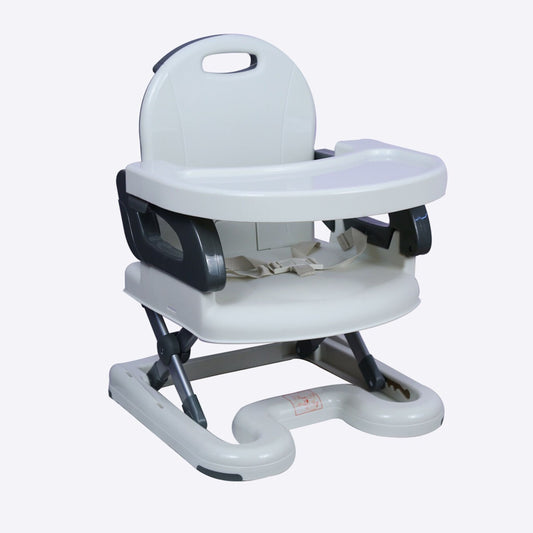 MUSTELA Baby Booster Chair for Feeding with Height Adjustment, 6 Months to 4 Years, Off White, One Unit , Grey Color