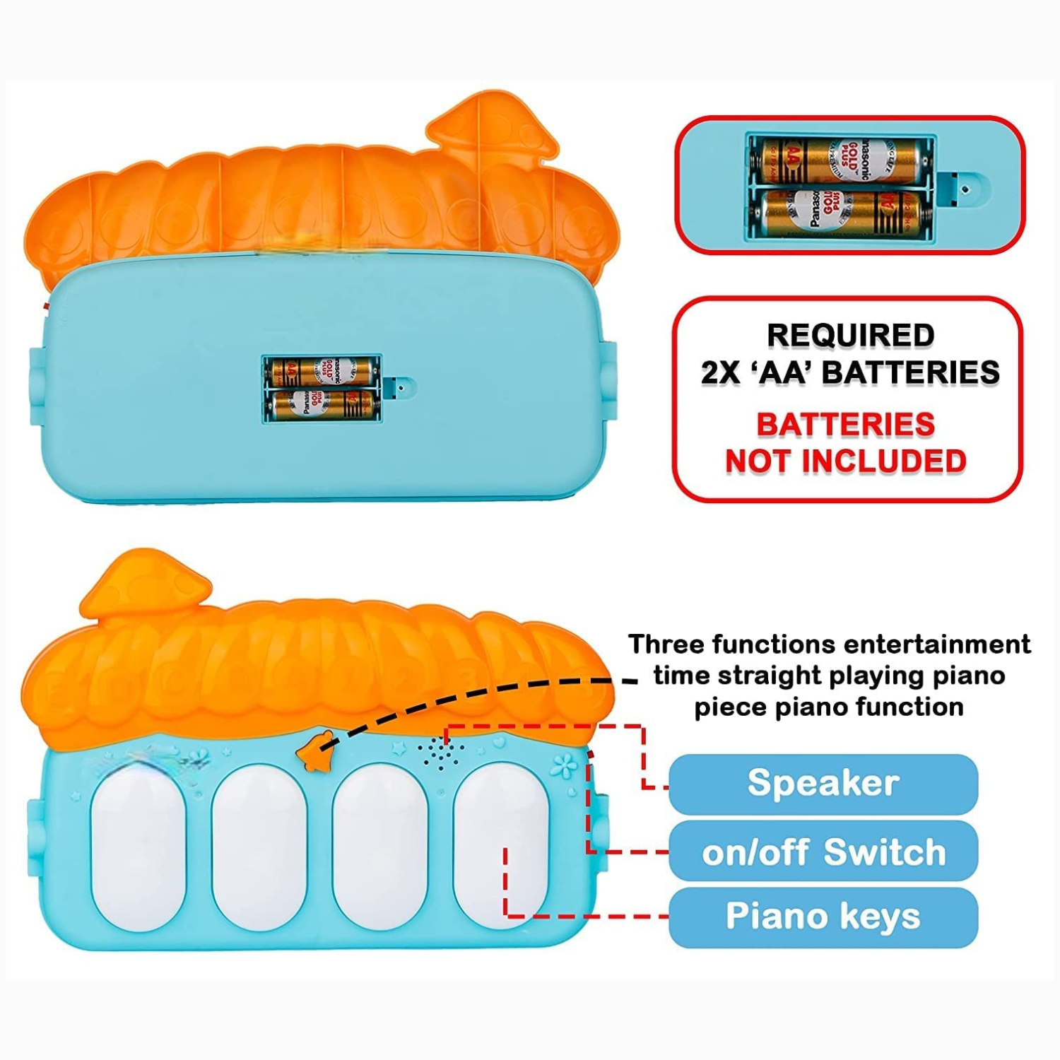 Smile Baby Kick & Play Piano Gym for Babies – Multi-Functional Activity Playmat with Lights, Music & Hanging Toys | Tummy Time & Development Mat