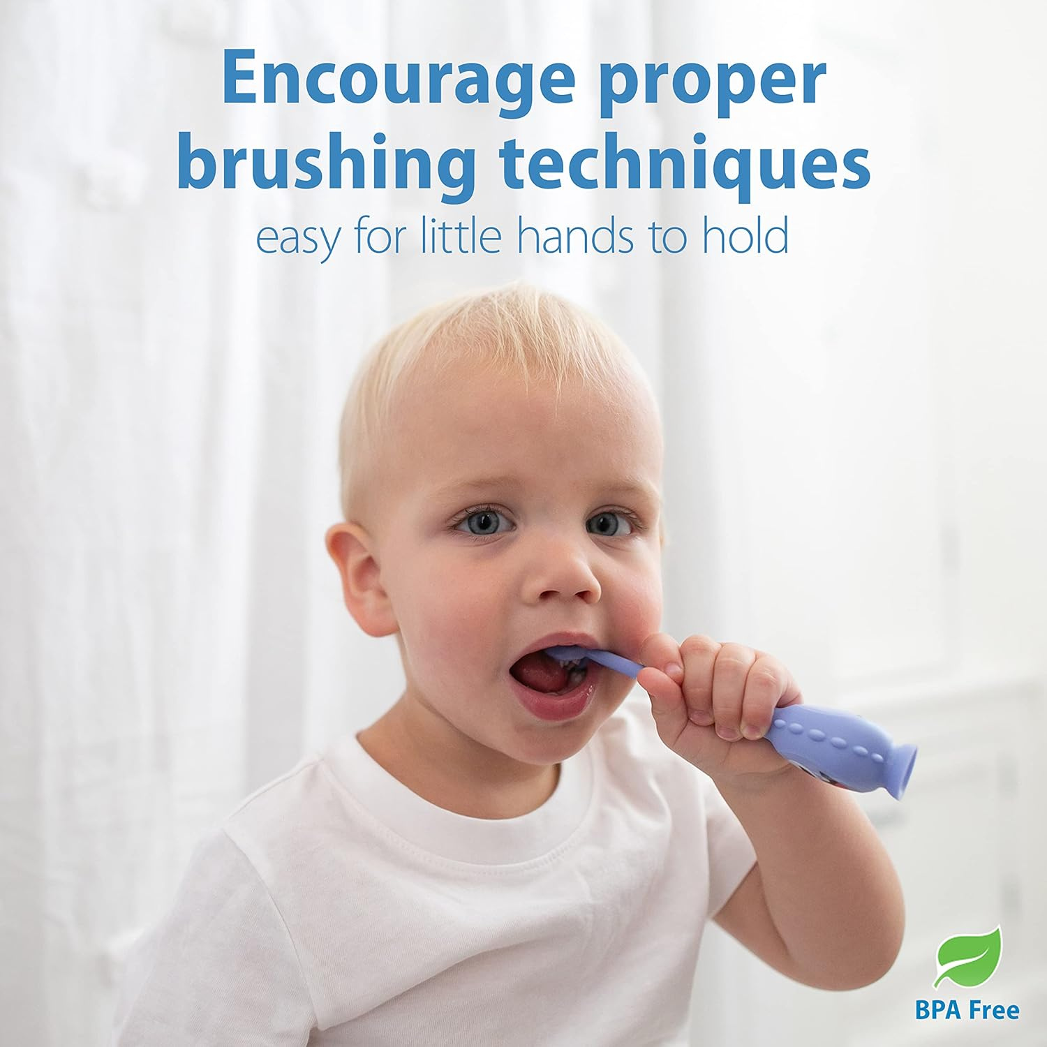 Dr. Brown's ToothScrubber Toddler Toothbrush BPA Free Ages 1-4 Monster Design Manual Brush Purple (1 Count)