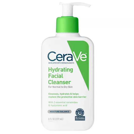 CeraVe DEVELOPED WITH DERMATOLOGISTS Hydrating Facial Cleanser For Normal to Dry Skin  237ML ( pack of 1 )