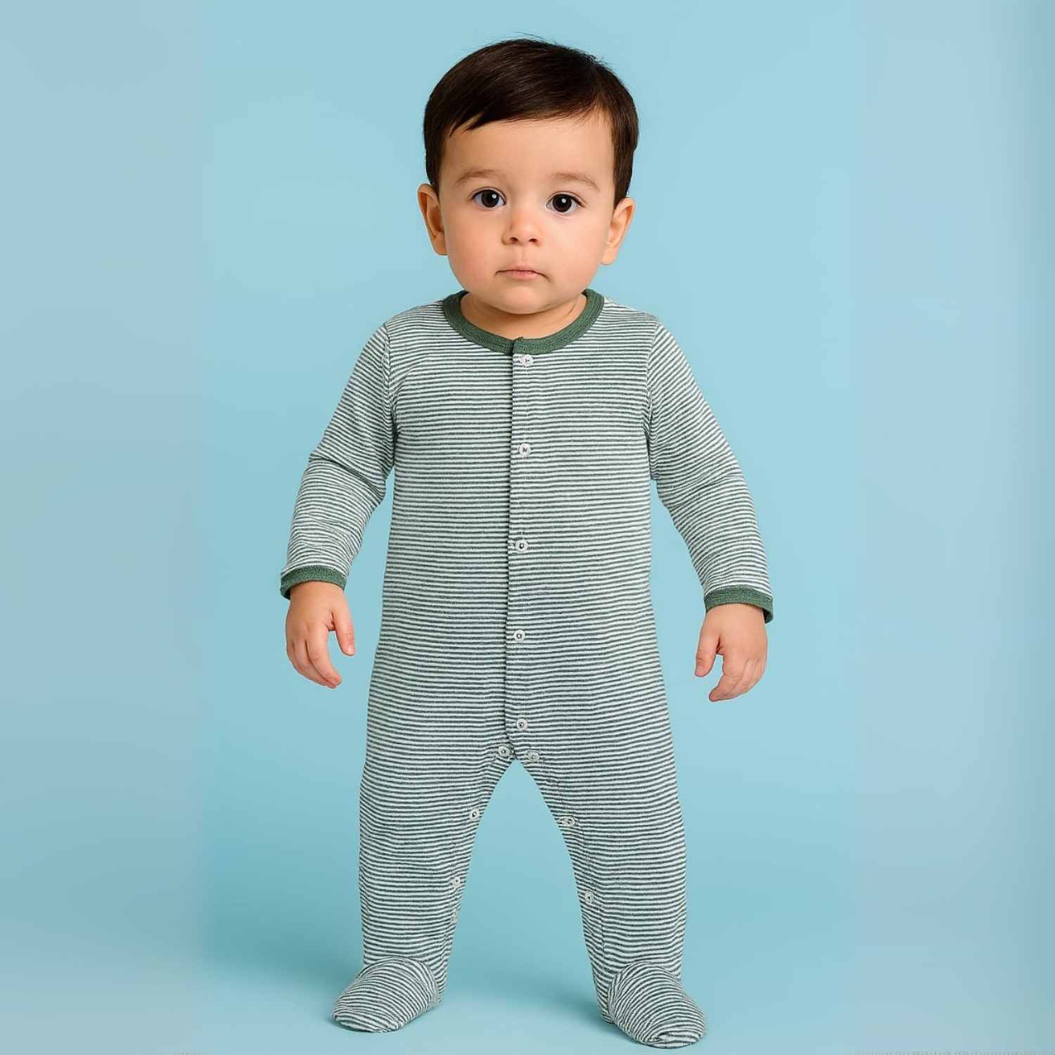 Smile Baby Soft Cotton Baby Romper – Full Sleeve | Unisex | 0-6 Months
