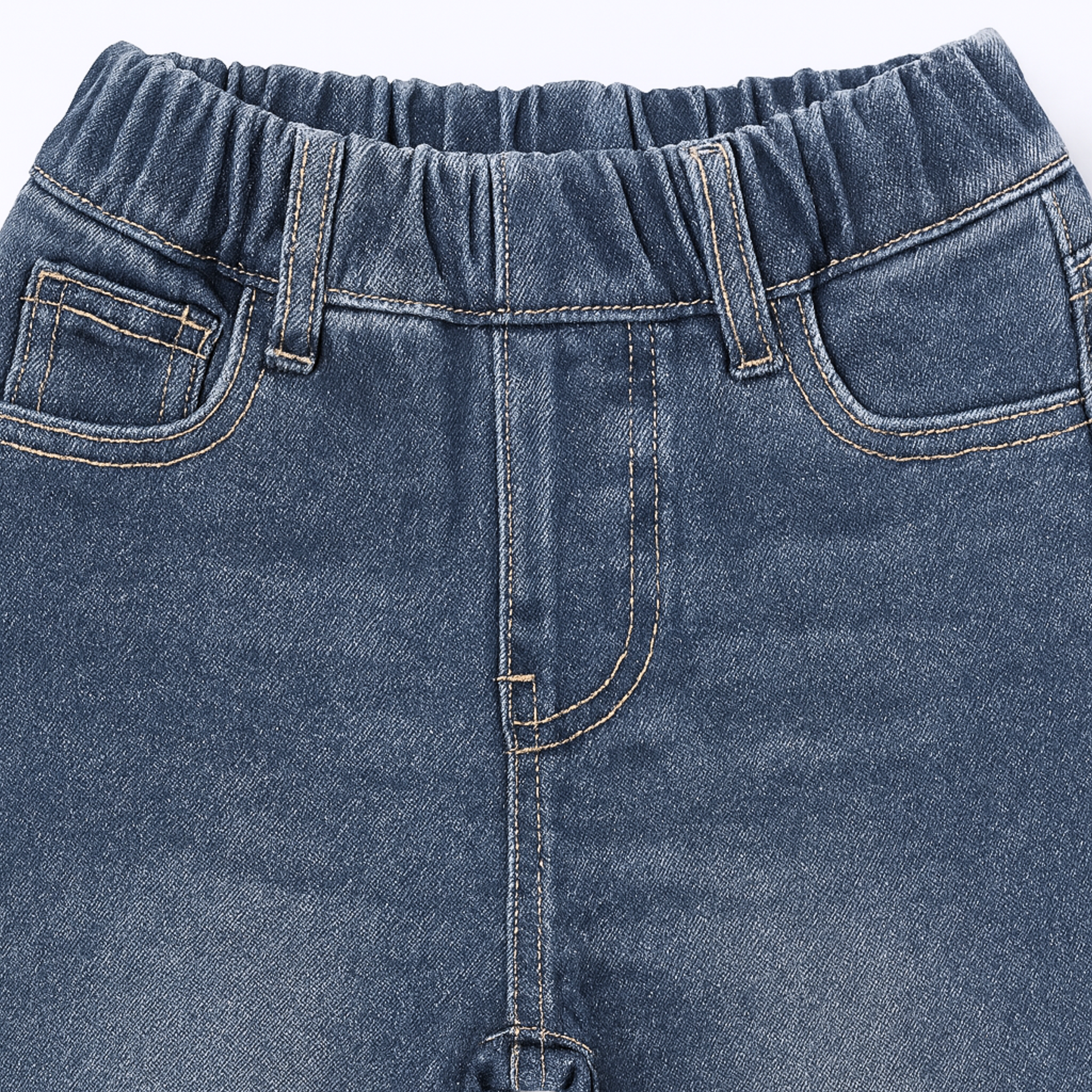 Smile Baby Boys Dark Denim Jeans with Elastic Waistband – Age 12M to 5Y