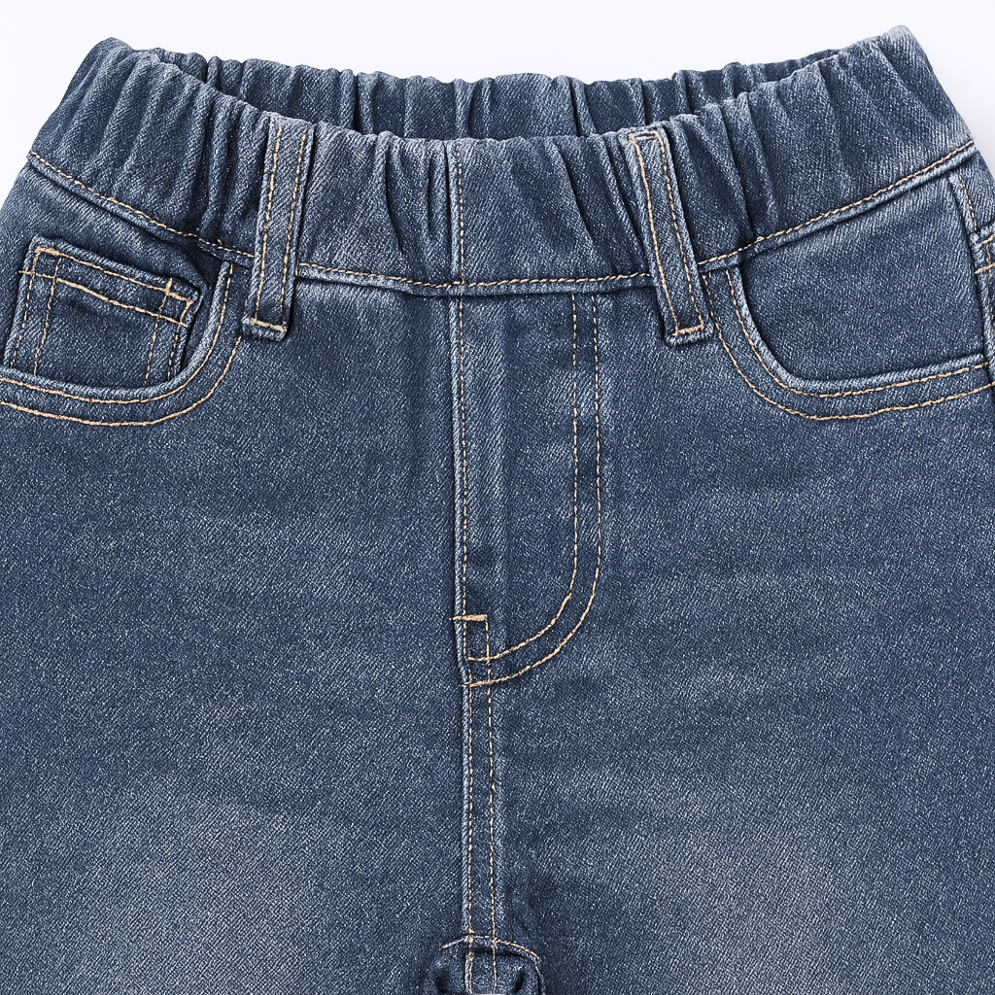 Smile Baby Boys Dark Denim Jeans with Elastic Waistband – Age 12M to 5Y