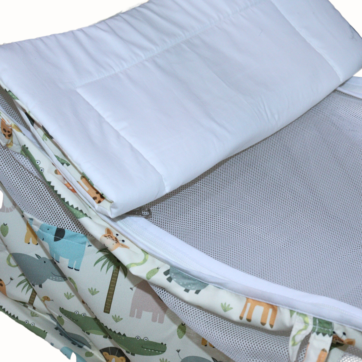 Smile Baby New Born Baby Khoya Cradle Cloth with Mosquito Net – Jungle Print Pure Cotton Baby Zoli Palana Hammock