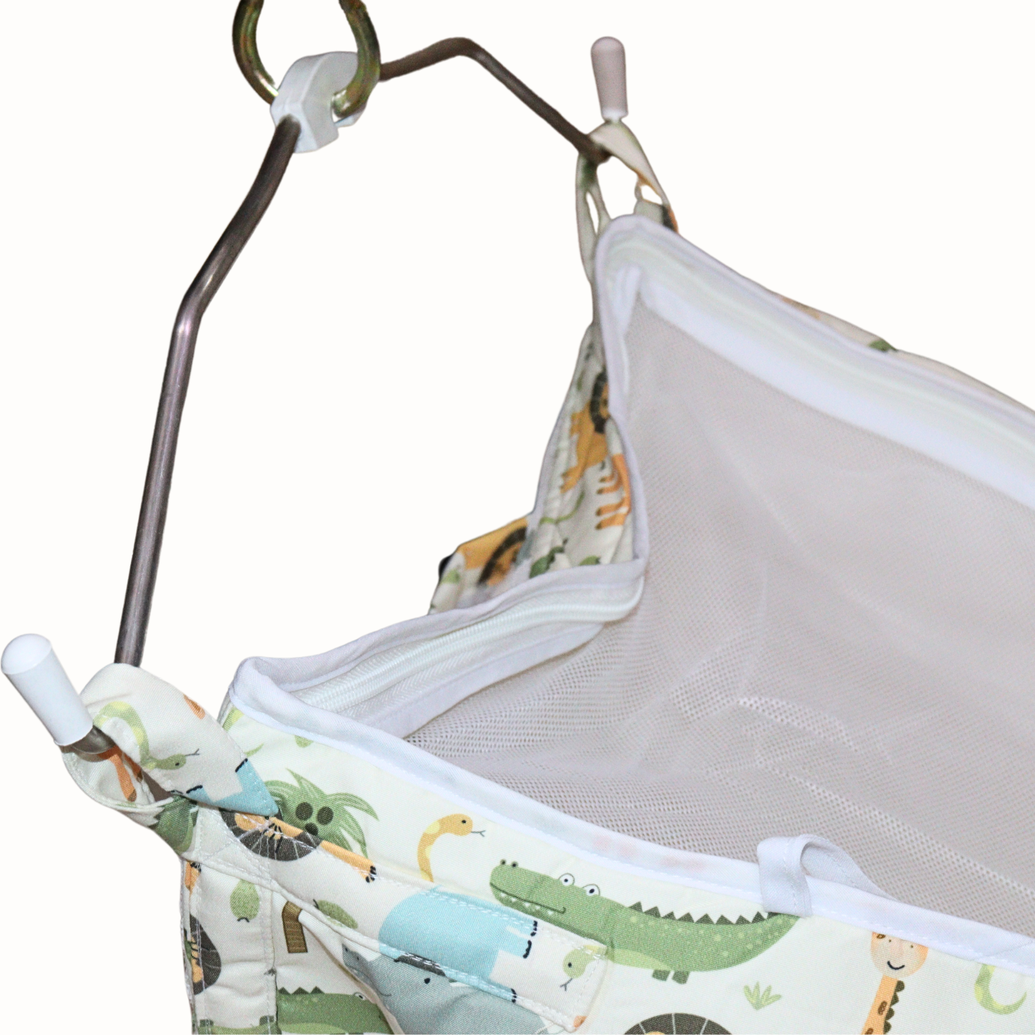 Smile Baby Jungle Safari Print Baby Cradle Cloth with Mosquito Net – Soft & Breathable Newborn Hammock