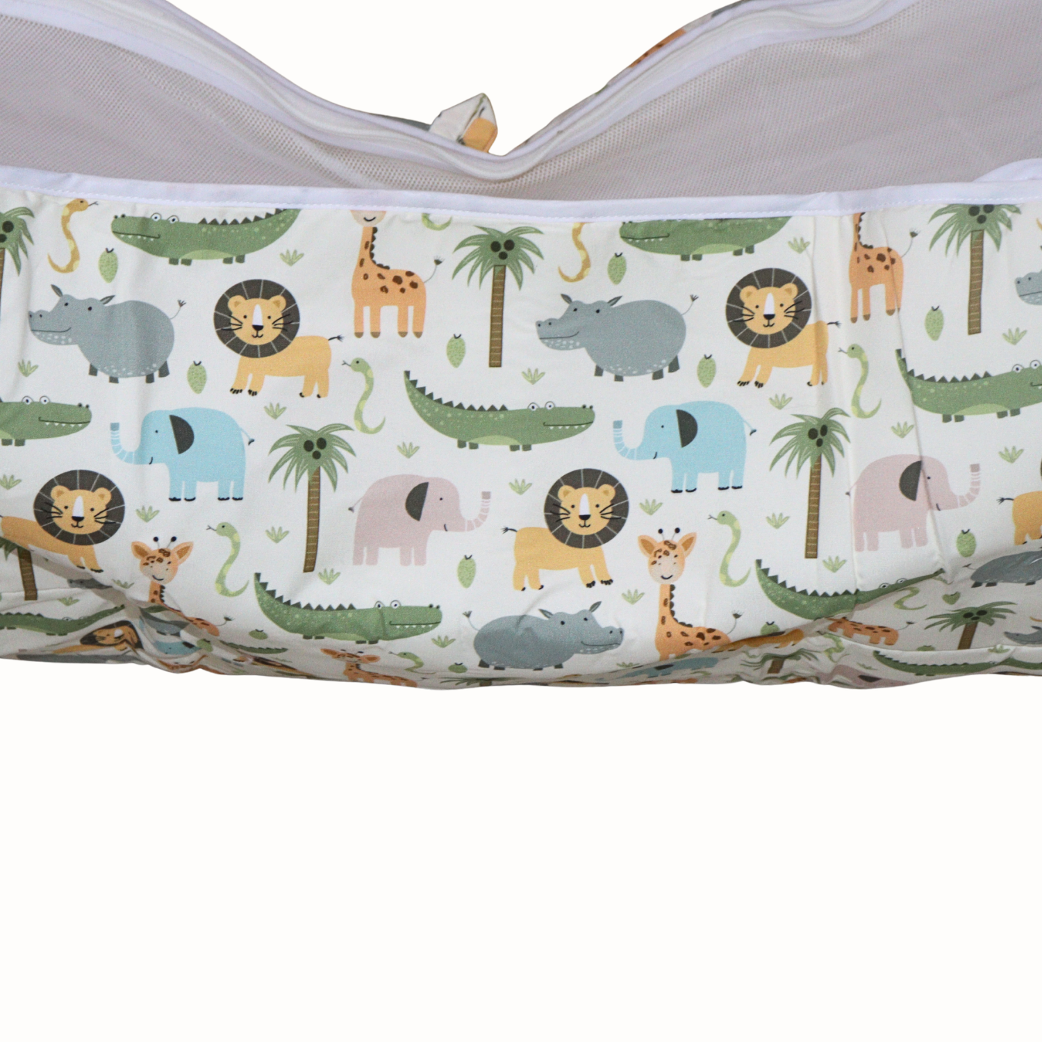 Smile Baby Jungle Safari Print Baby Cradle Cloth with Mosquito Net – Soft & Breathable Newborn Hammock