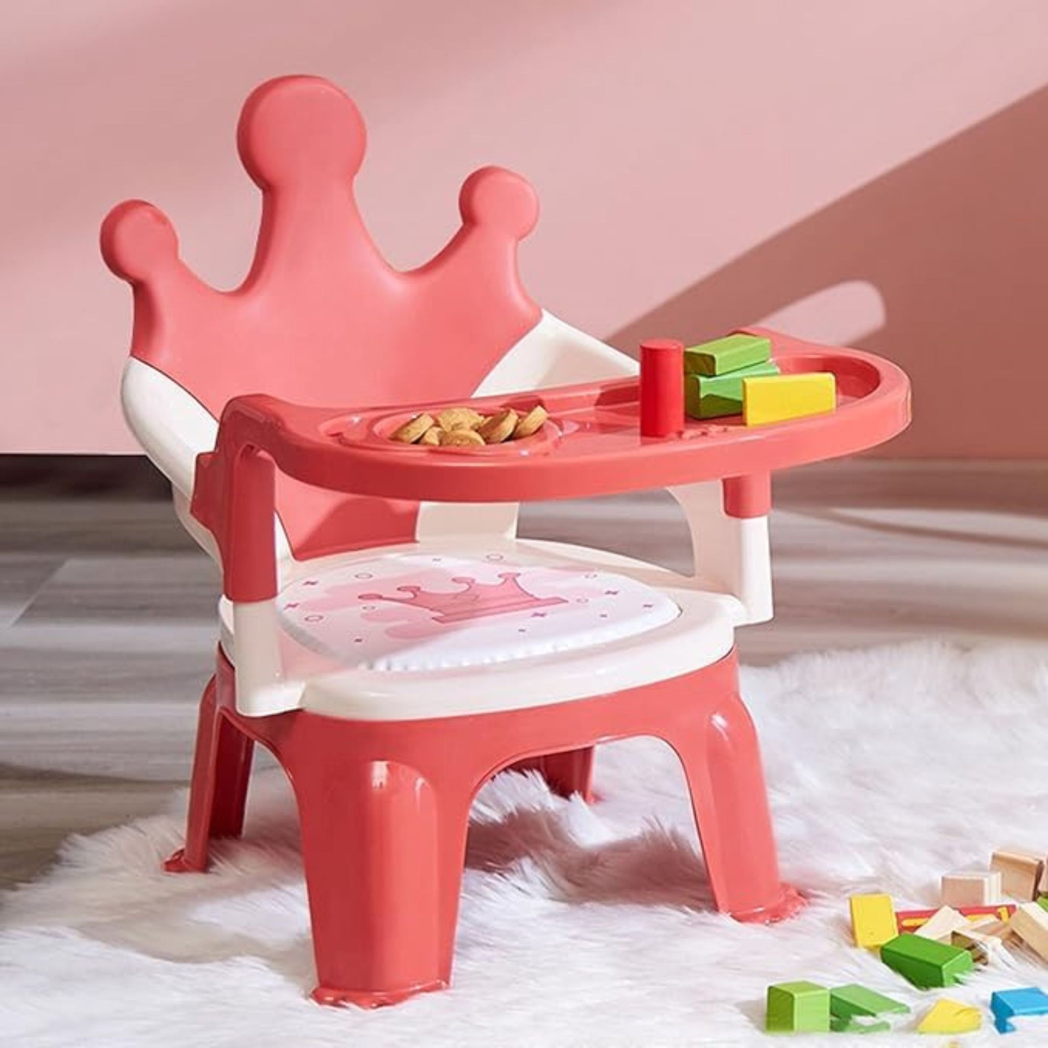 Smile Baby Baby Chair for Kids Study Table Chair with Cushion Seat