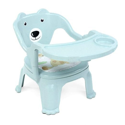 Smile Baby Baby Chair for Kids Study Table With Cushion Seat, Removable Food Tray & High Backrest, Booster Seat for Toddlers, Home School (Blue-1)
