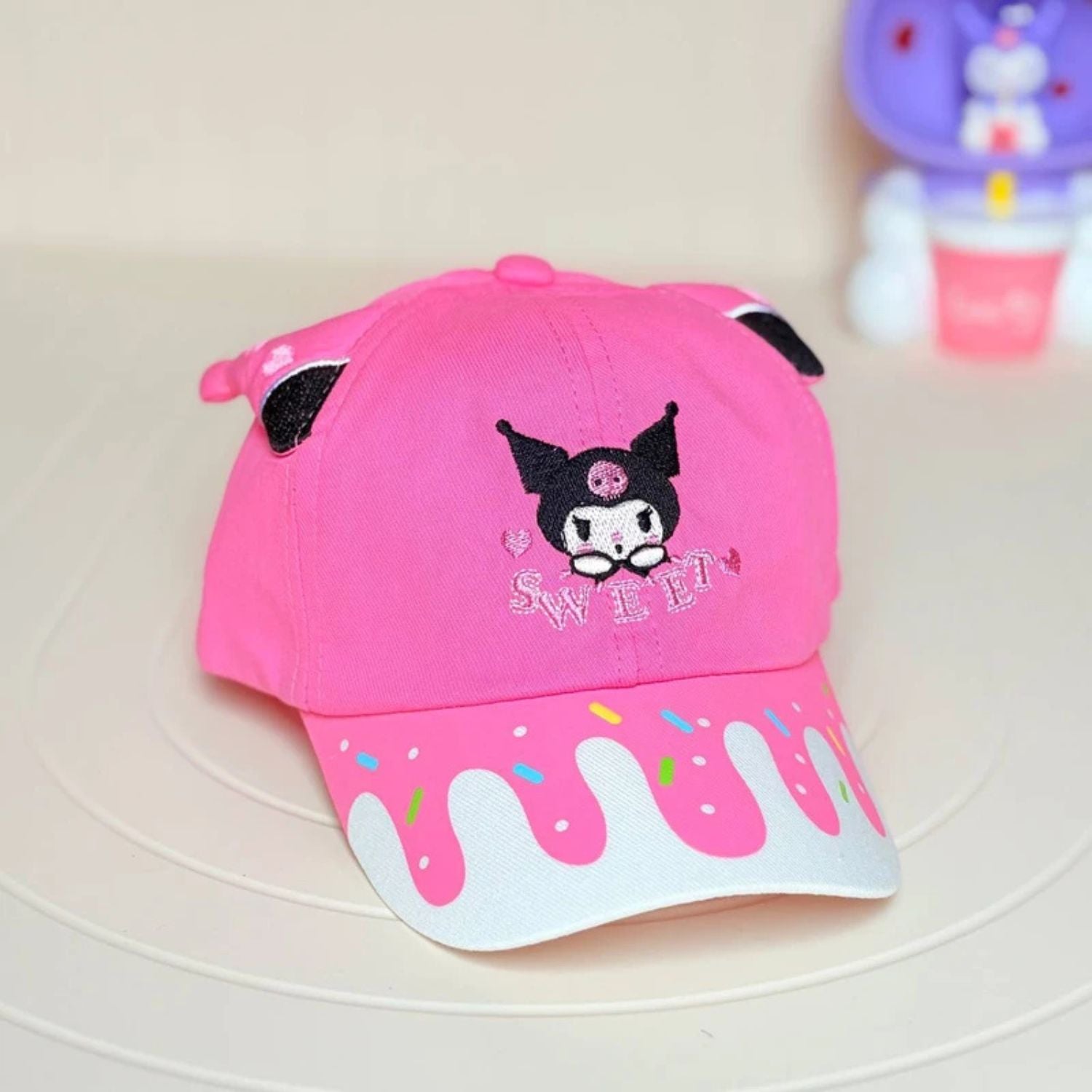 SMILE BABY Cap (Big Size) – Cute Cartoon Embroidered Kids Cap with Sprinkle Brim