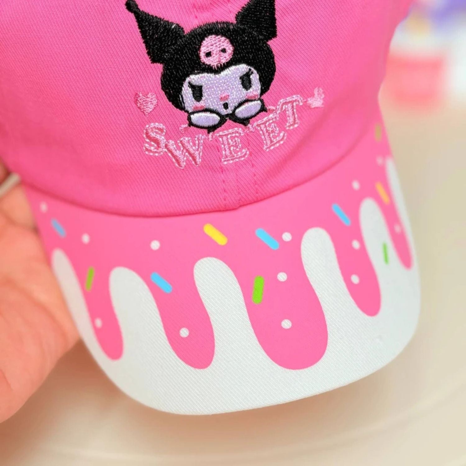 SMILE BABY Cap (Big Size) – Cute Cartoon Embroidered Kids Cap with Sprinkle Brim