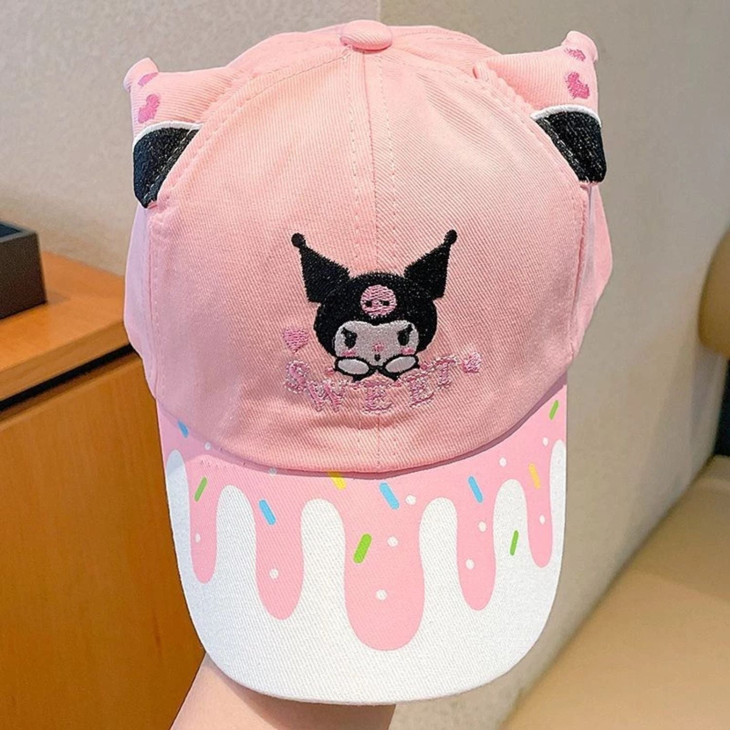 SMILE BABY Cap (Big Size) – Cute Cartoon Embroidered Kids Cap with Sprinkle Brim