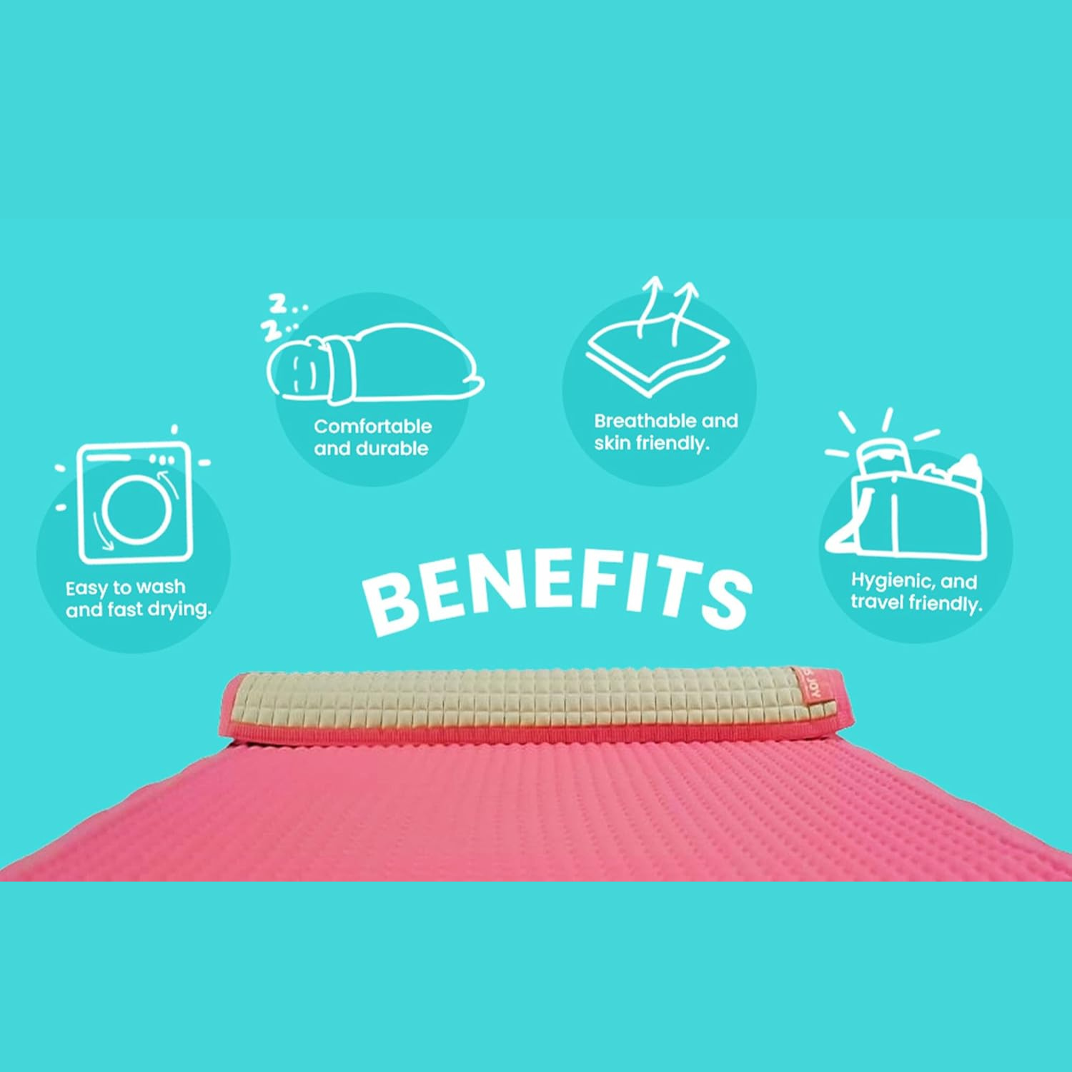 Premium Waterproof & Air-Filled Baby Mattress Protector – Soft, Leak-Proof, Easy-to-Clean Cot Sheet | 90×60 cm