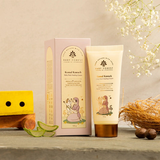 BABY FOREST Komal Kawach Baby Rash Healing Cream | Ayurvedic Diaper Rash Care with 8 Herbs & Oils | 100 g