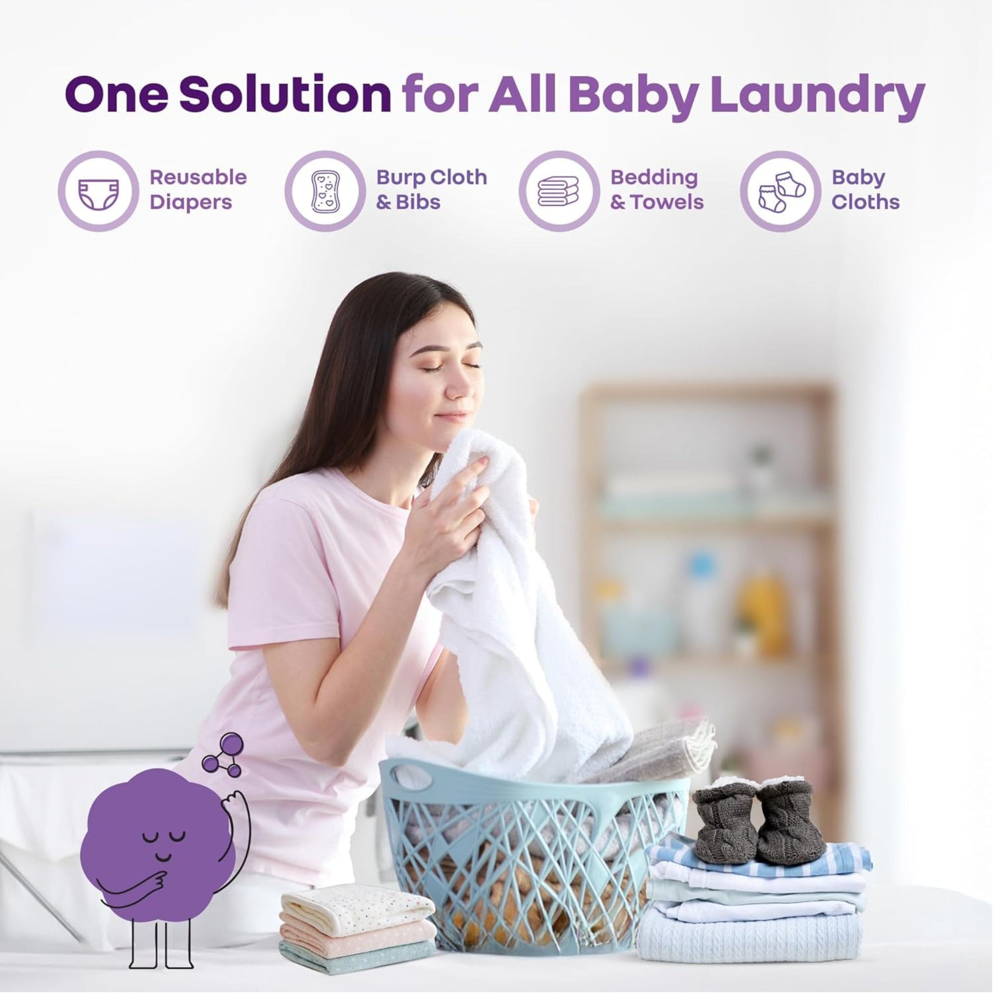 R for Rabbit Hygo Care Baby Liquid Detergent | Powered by Bio Enzymes | Tough on Stains, Gentle on Skin | No Phosphates, Parabens or Bleach | For Baby Laundry | 1000 ml