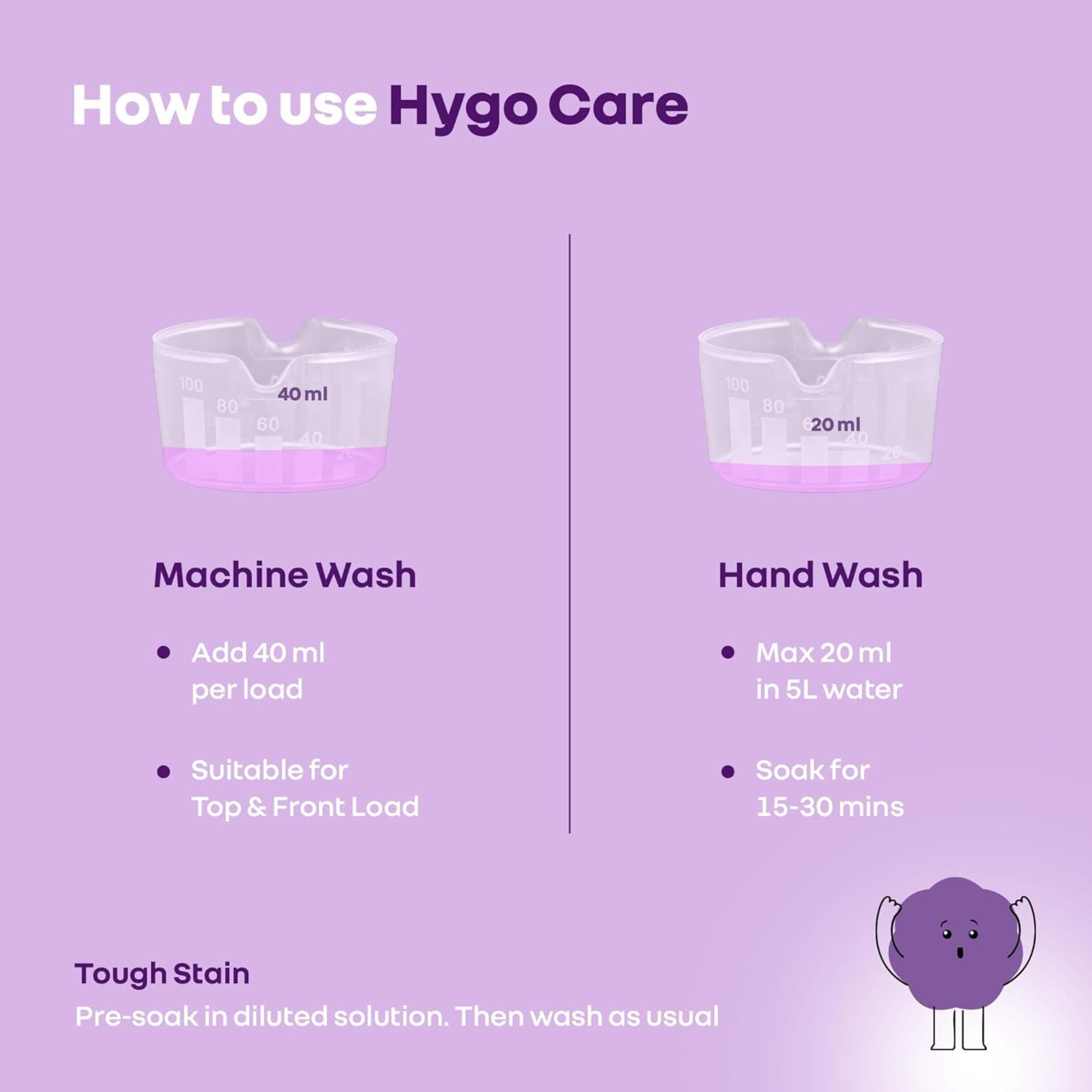 R for Rabbit Hygo Care Baby Liquid Detergent | Powered by Bio Enzymes | Tough on Stains, Gentle on Skin | No Phosphates, Parabens or Bleach | For Baby Laundry | 1000 ml