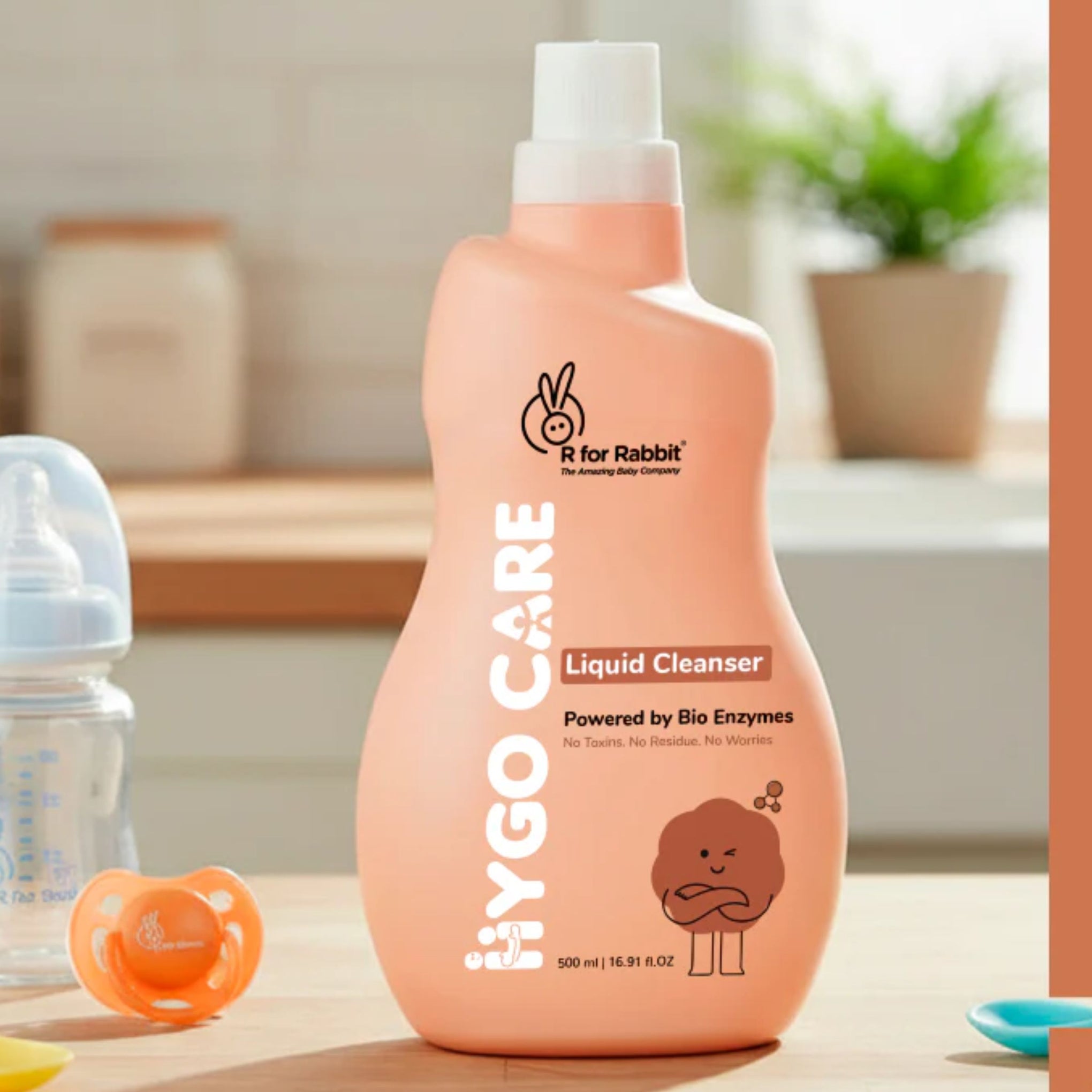 R for Rabbit Hygo Care Bio Enzyme Liquid Cleanser – 500 ml | Baby Bottle, Toy & Accessory Cleaner | Gentle, No Toxins