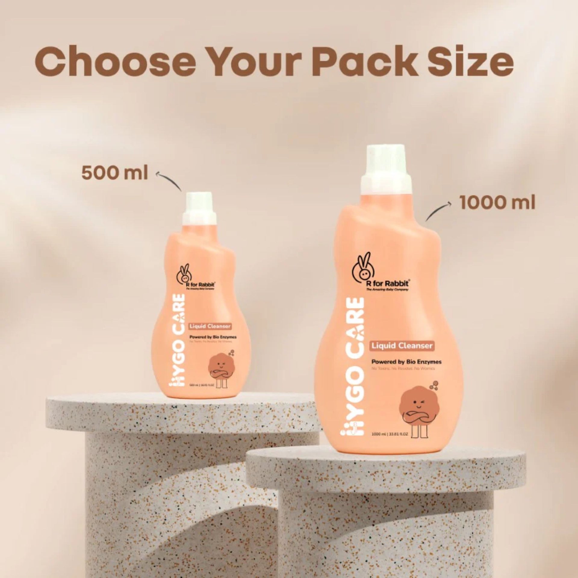 R for Rabbit Hygo Care Bio Enzyme Liquid Cleanser – 500 ml | Baby Bottle, Toy & Accessory Cleaner | Gentle, No Toxins