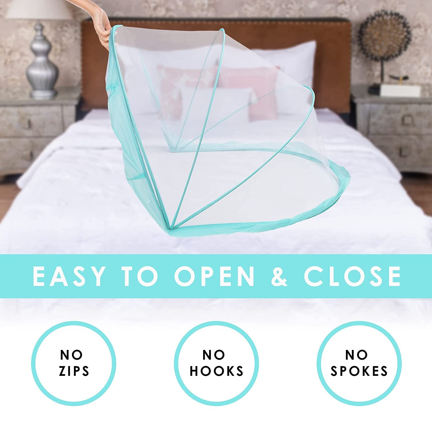 Smile Baby Big Size Foldable Baby Mosquito Net – 135 x 65 x 65 cm | Bottomless Design | Safe Sleep Protection for Babies & Toddlers (0–24 Months)