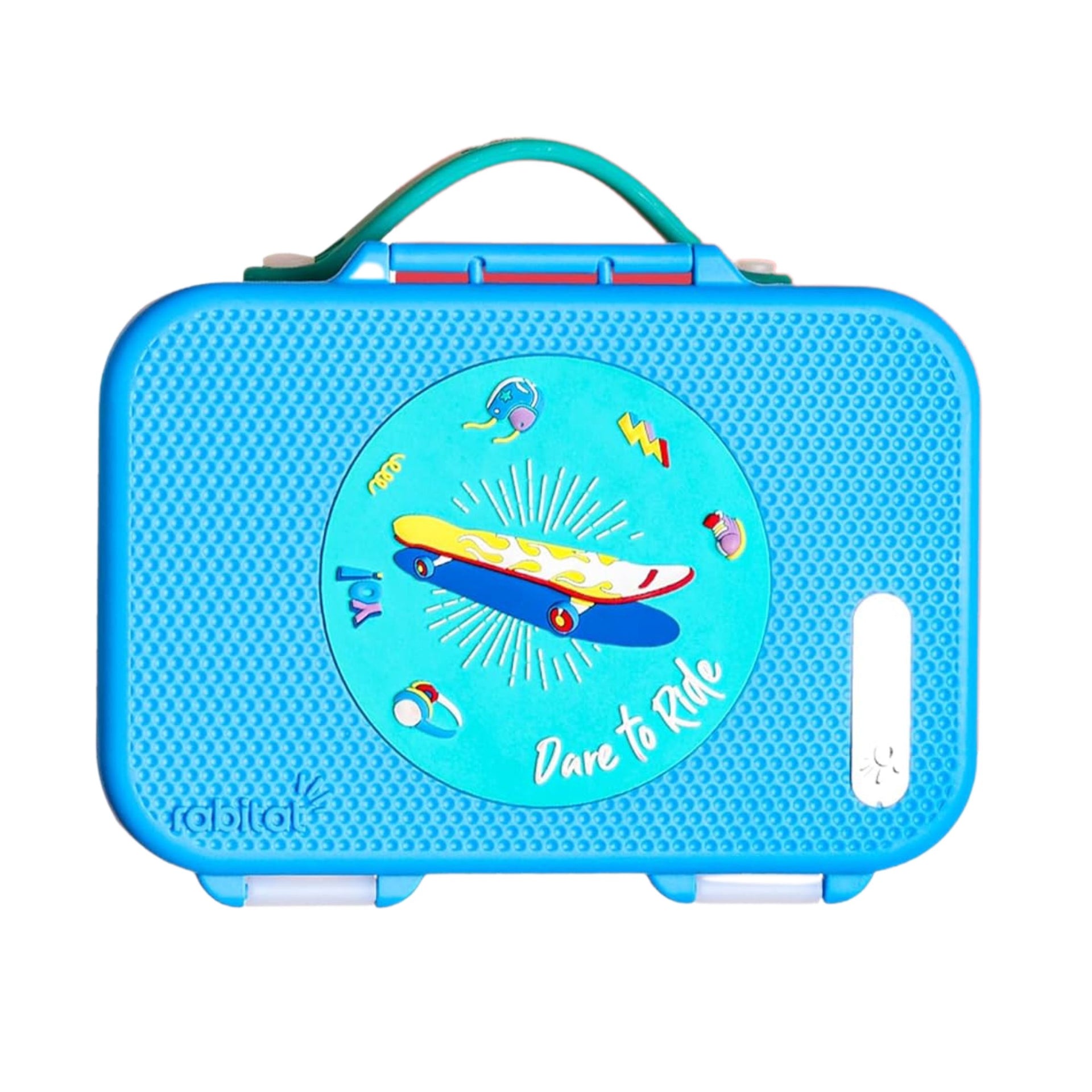 rabitat Happy Munch DuoCombo- Spunky | Tritan Lunchbox 1000ml | School Kids Gift Set | Leak-Proof Tiffin Box & BPA-Free for Boys & Girls