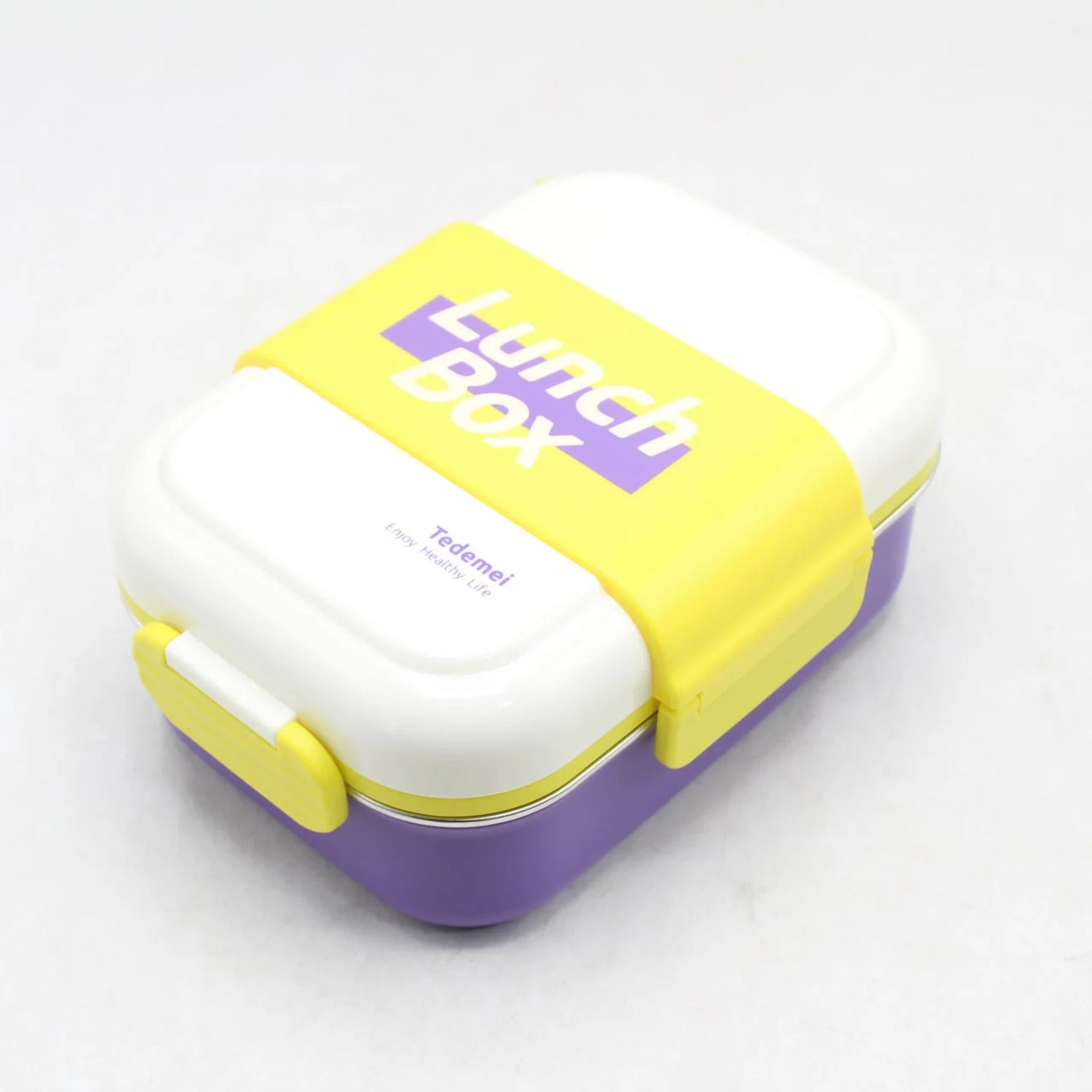 Smile Baby  Stainless steel lunch box | sauce box | frock | 3 compartment steel lunch box | High Quality Material | purple and pink color