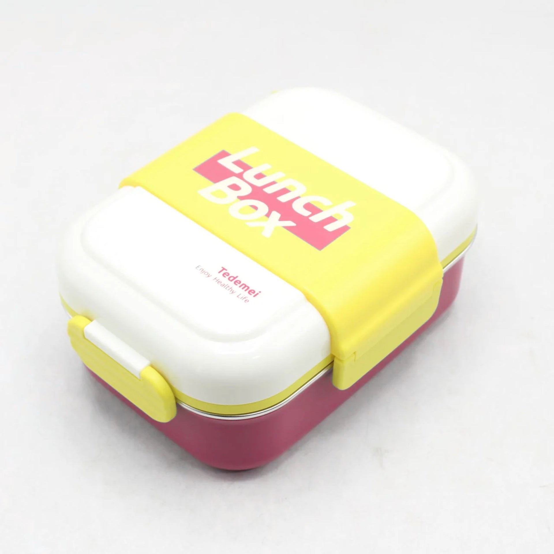 Smile Baby  Stainless steel lunch box | sauce box | frock | 3 compartment steel lunch box | High Quality Material | purple and pink color