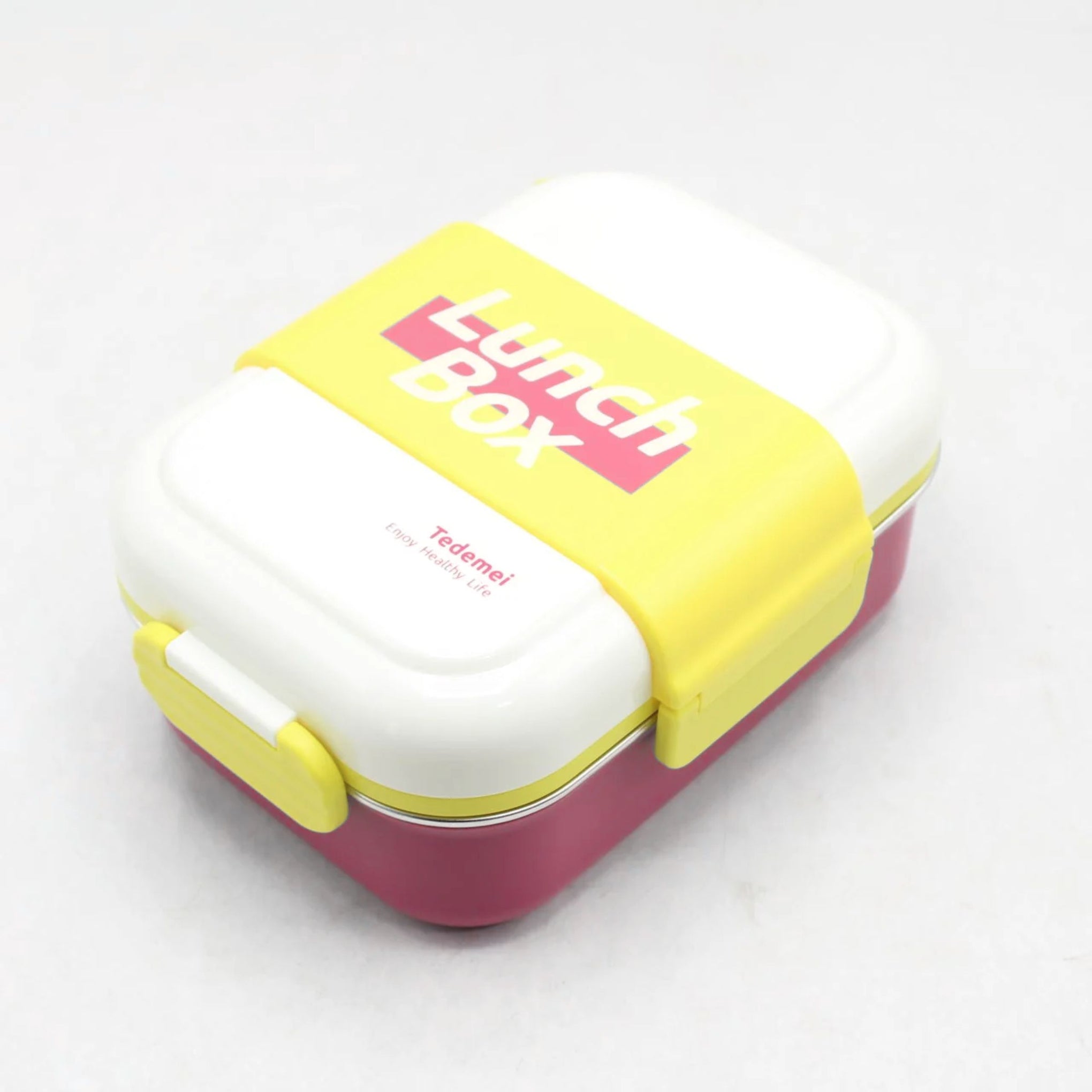 Smile Baby  Stainless steel lunch box | sauce box | frock | 3 compartment steel lunch box | High Quality Material | purple and pink color