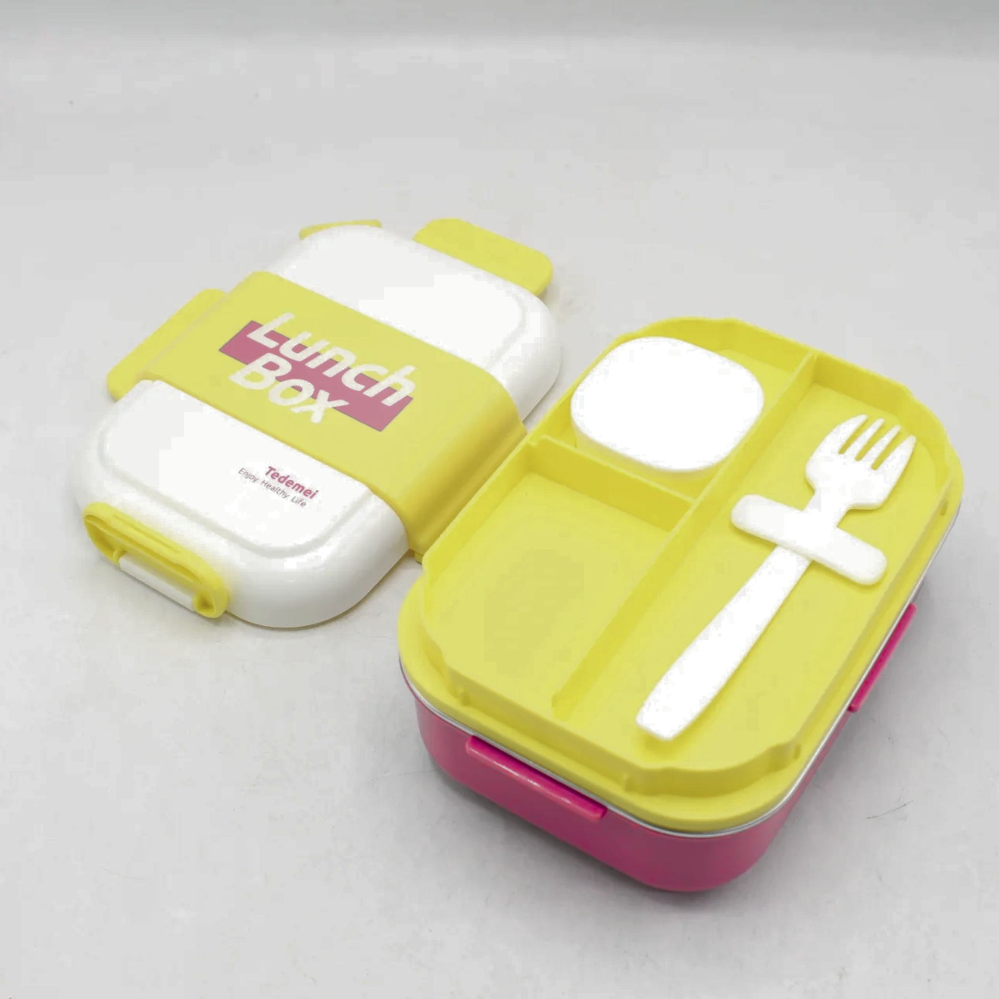 Smile Baby  Stainless steel lunch box | sauce box | frock | 3 compartment steel lunch box | High Quality Material | purple and pink color