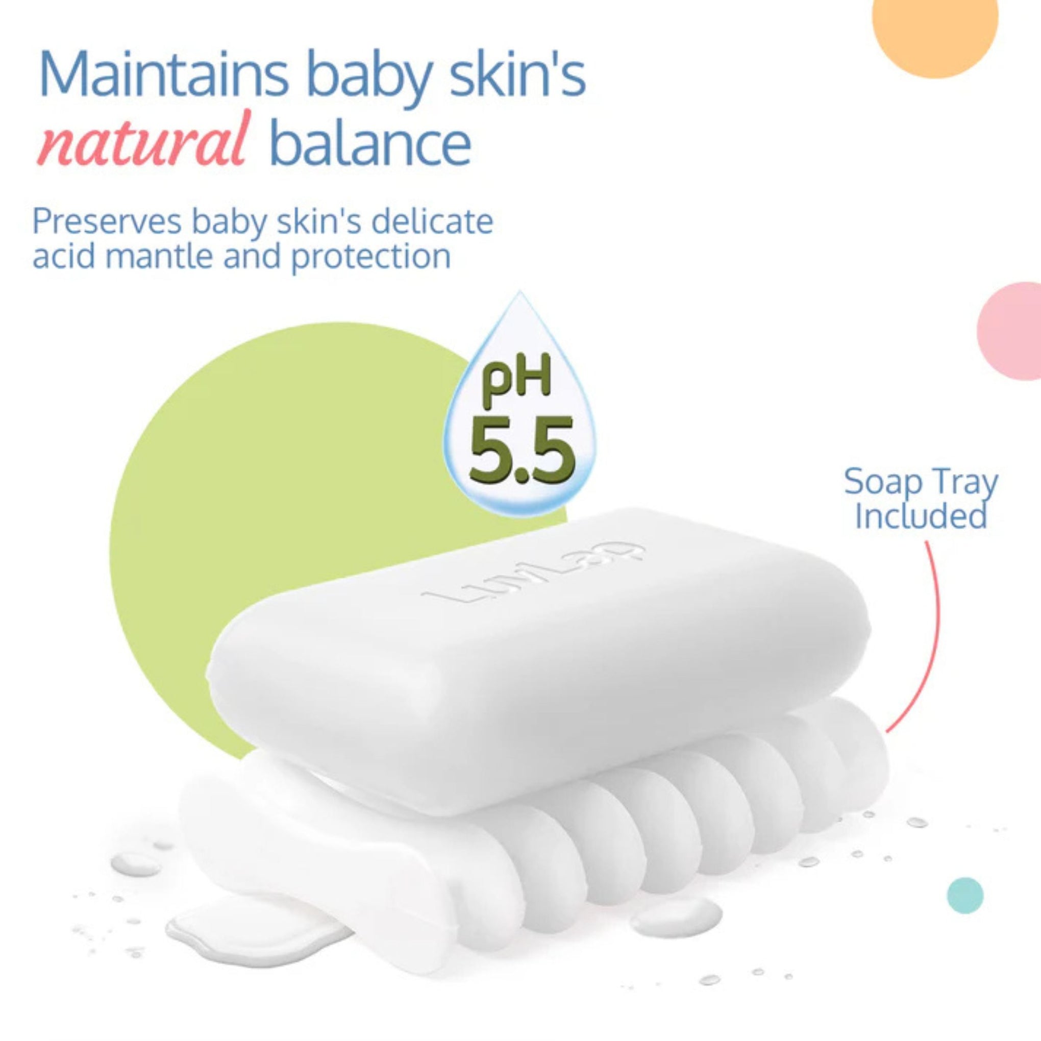 LuvLap Moisturizing Baby Bathing Bar, Baby soap , with Shea Butter, Avocado, Olive Oil & Oatmeal / Almond Oil, Olive Oil & Aloe Vera , Paraben free, Dermatologically tested, with soap tray, 75g