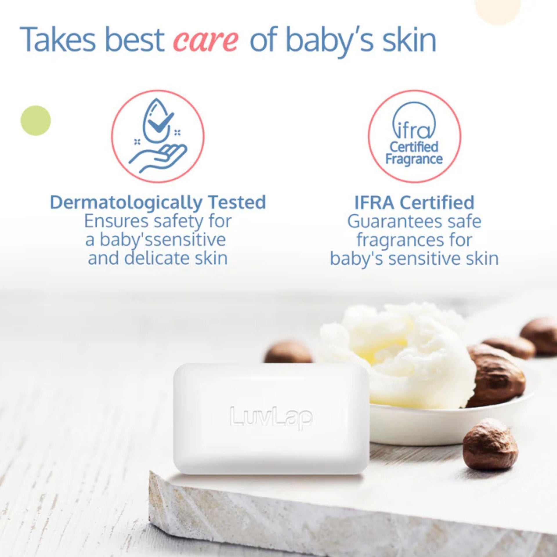 LuvLap Moisturizing Baby Bathing Bar, Baby soap , with Shea Butter, Avocado, Olive Oil & Oatmeal / Almond Oil, Olive Oil & Aloe Vera , Paraben free, Dermatologically tested, with soap tray, 75g