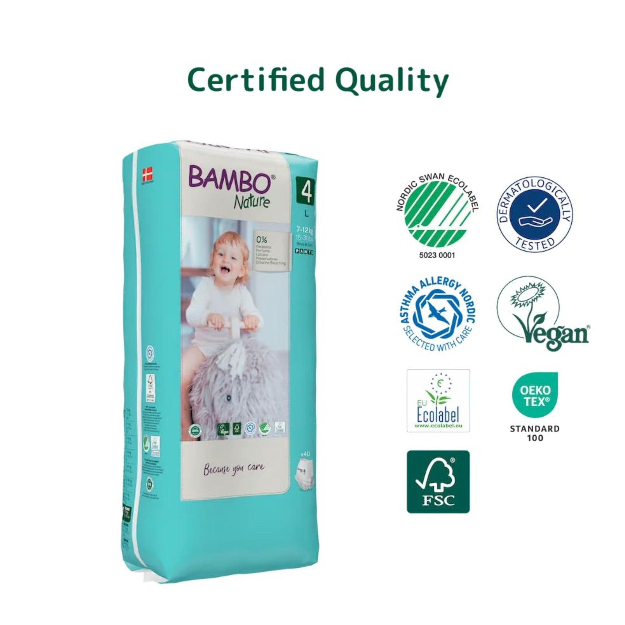 Bambo Nature Baby Diaper Pants Size 4 (L), 7–12 kg | Ultra-Soft, Breathable & Eco-Friendly | Available in 20 Pcs & 40 Pcs