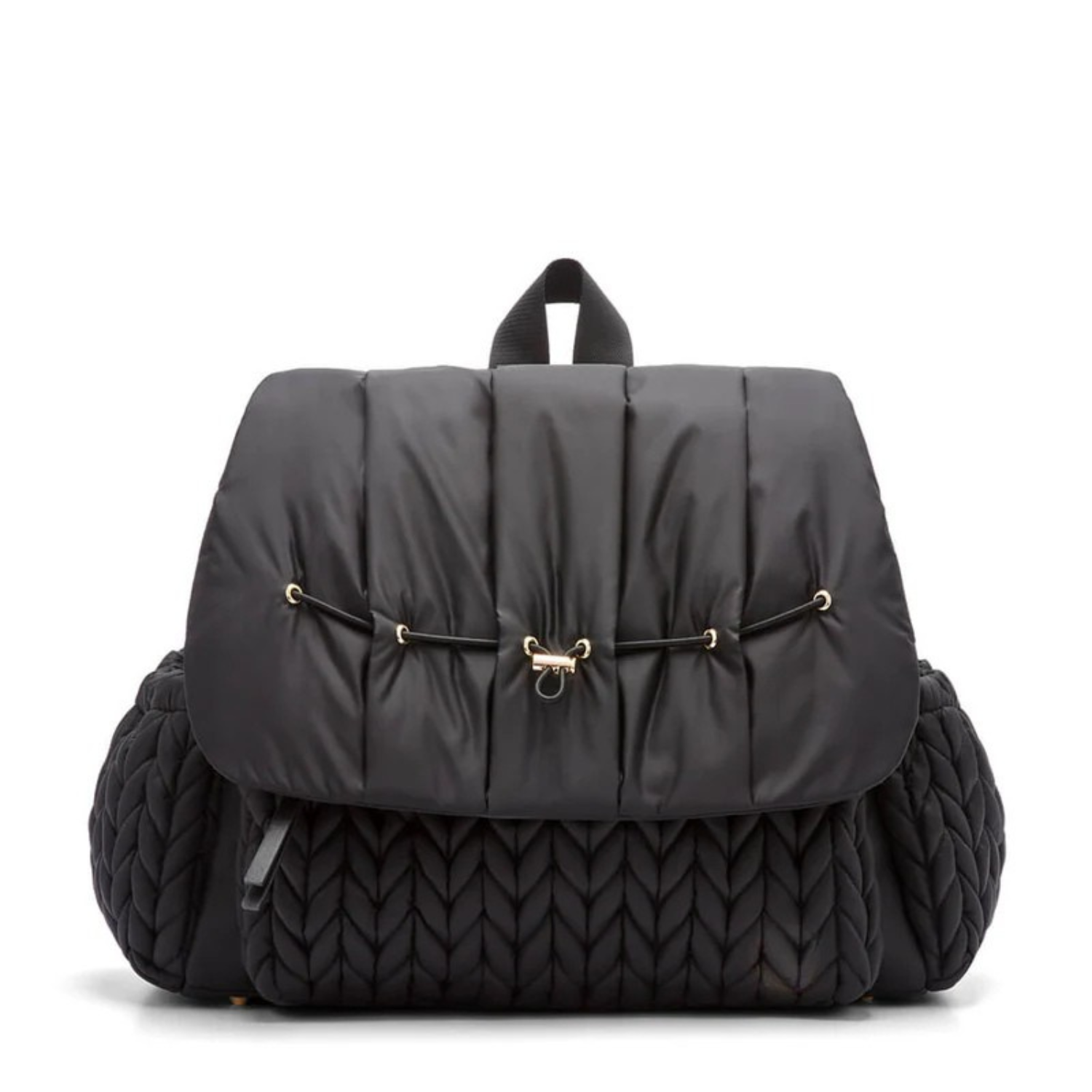 Luxe Quilted Diaper Backpack – Large Capacity Baby Bag with Insulated Pockets & Multiple Compartments (Black)