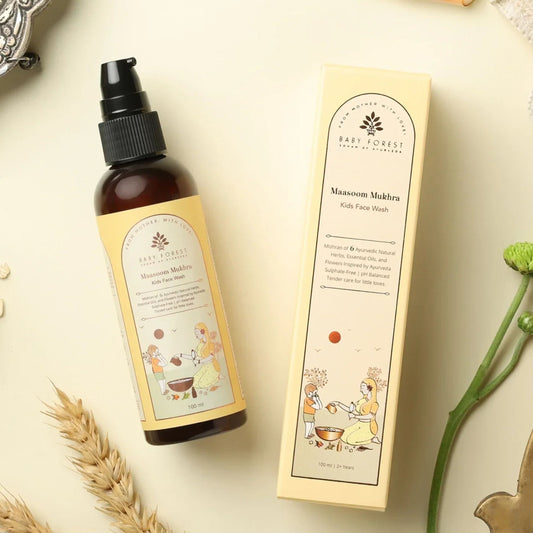 BABY FOREST Maasoom Mukhra Kids Face Wash | Ayurvedic Face Wash for Kids | Sulphate-Free & pH Balanced | 100 ml