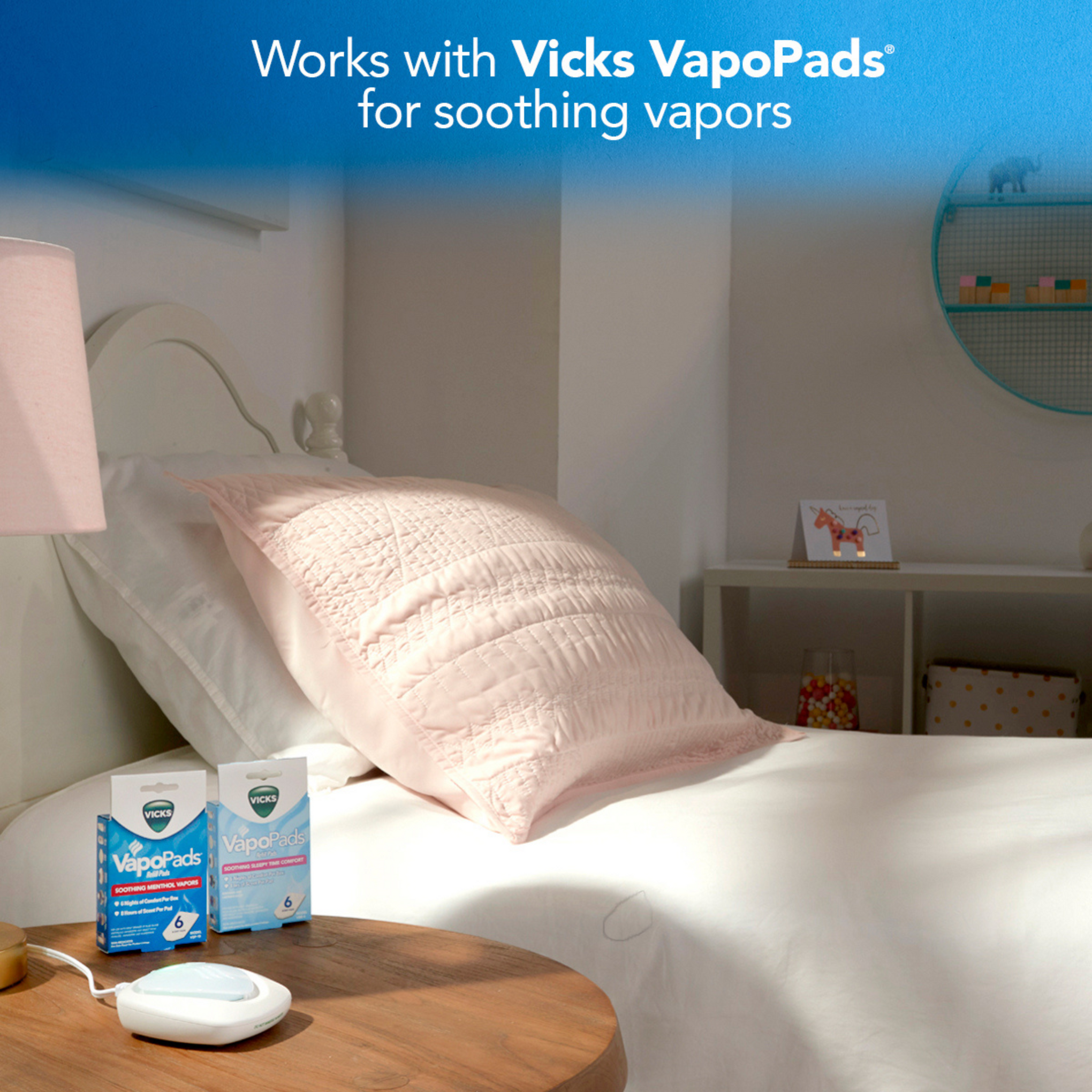 Vicks Waterless Tabletop  Vaporizer, Includes 5 Pads