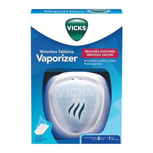 Vicks Waterless Tabletop  Vaporizer, Includes 5 Pads