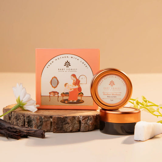 Baby Forest Madhur Muskaan Baby Lip Balm | Ayurvedic Lip Care for Babies | Gentle & Edible-Safe Formula (5 g)