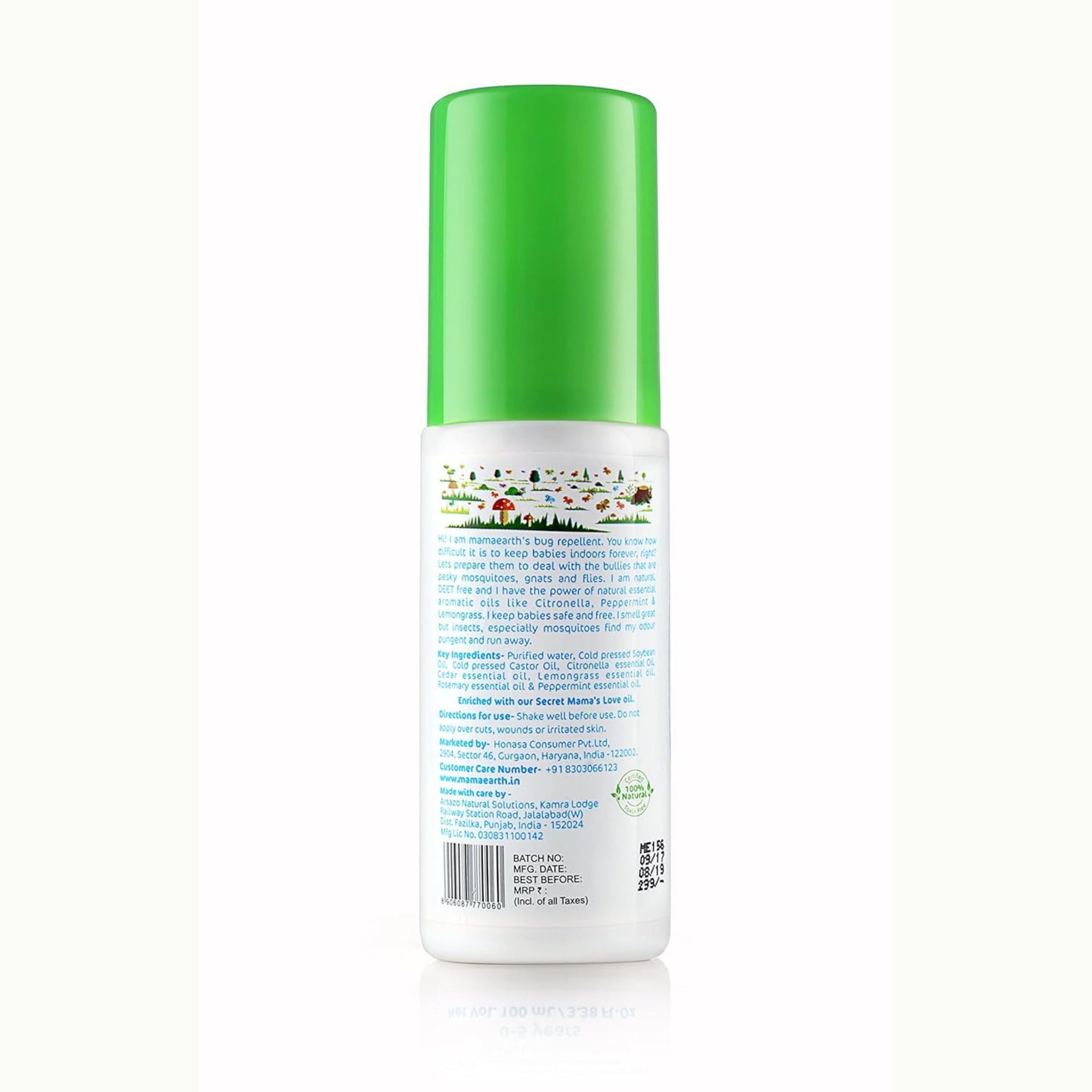 Mamaearth Baby mamaearth Natural Mosquito Repellent Spray With Lemongrass Oil - 100 ml