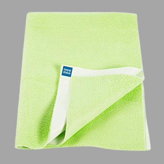 Mee Mee Reusable Water Proof Cotton Bed Protector Sheet/Extra Absorbent Mat/Dry Sheets/Urine Sheet/Dry Mat (70CmX100Cm , 50cmX70cm , 140cmX100cm) (S , M , L SIZE, Green)