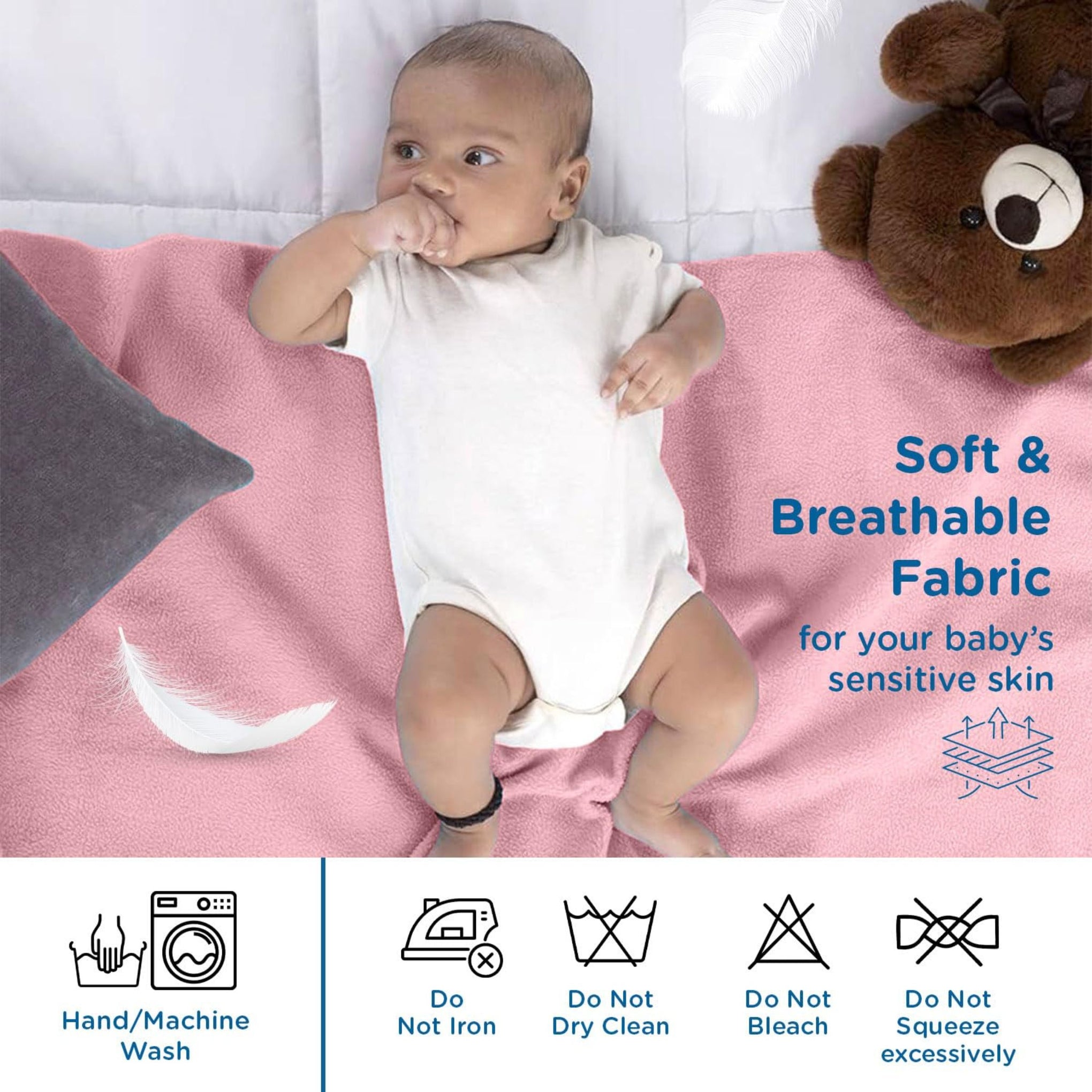 Mee Mee Reusable Water Proof Cotton Bed Protector Sheet/Extra Absorbent Mat/Dry Sheets/Urine Sheet/Dry Mat (70CmX100Cm , 50cmX700cm , 140cmX100cm) (S , M , L SIZE,  PINK )