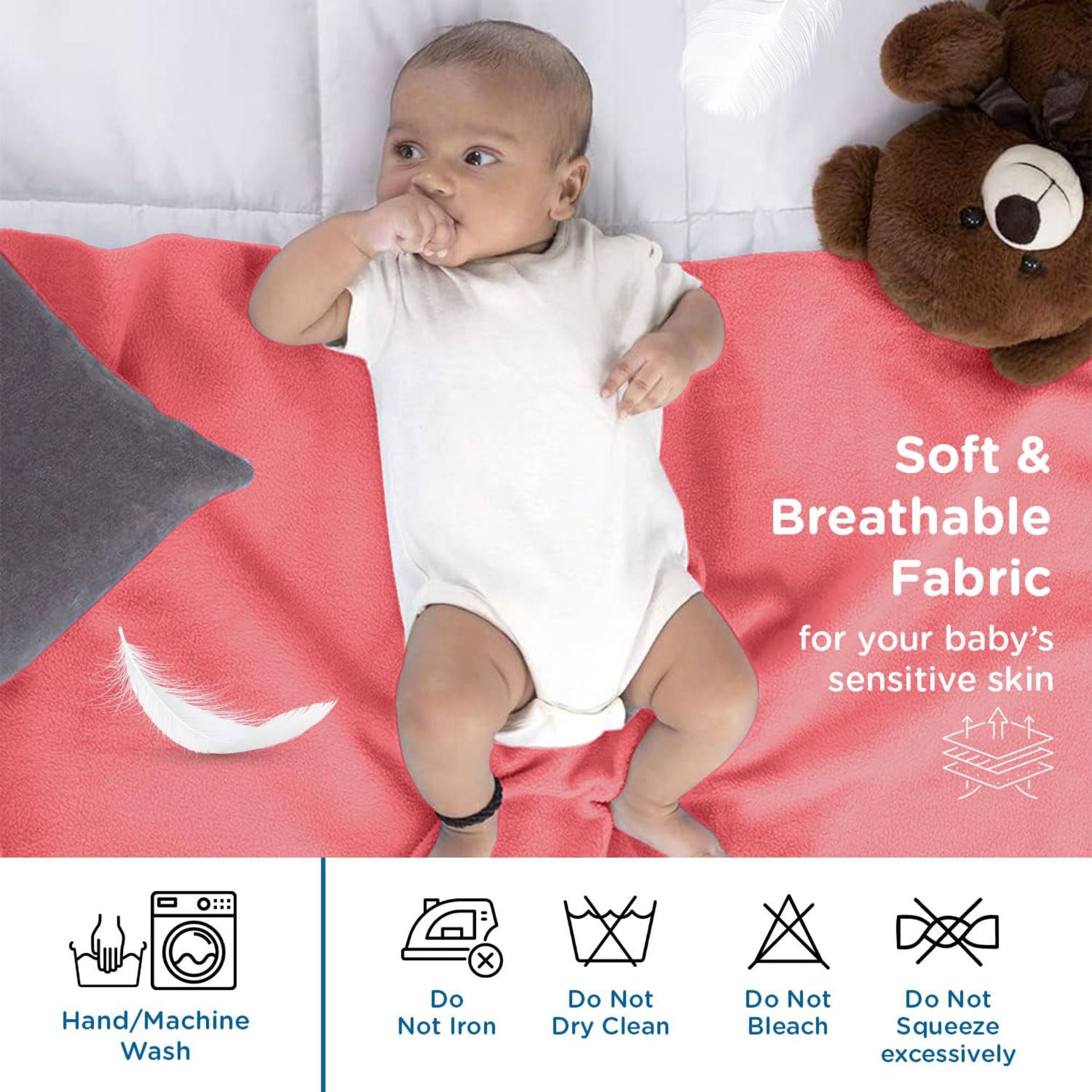 Mee Mee Reusable Water Proof Cotton Bed Protector Sheet/Extra Absorbent Mat/Dry Sheets/Urine Sheet/Dry Mat (70CmX100Cm , 50cmX70cm , 140cmX100cm) (S , M , L SIZE, ROSE PINK)