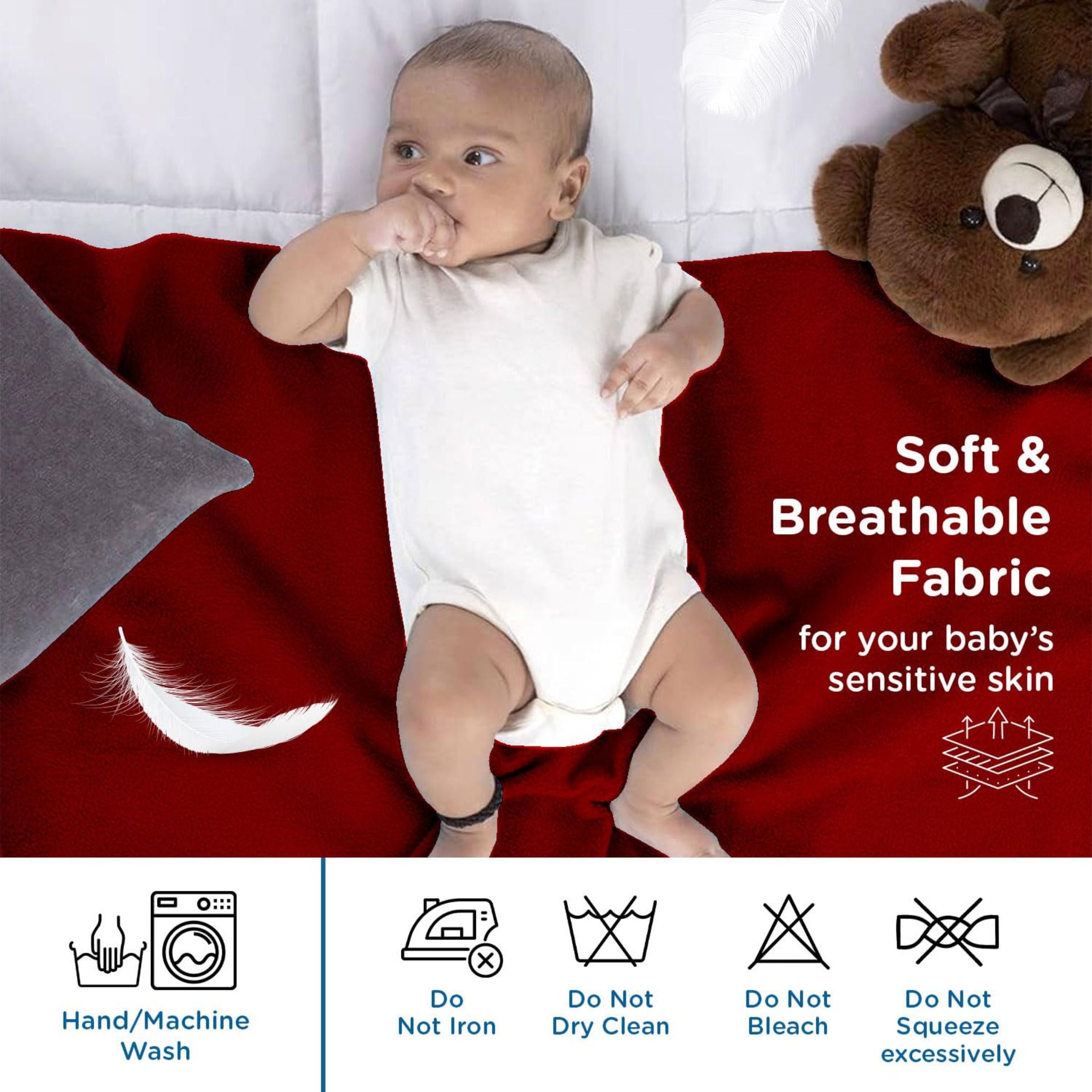 Mee Mee Reusable Water Proof Cotton Bed Protector Sheet/Extra Absorbent Mat/Dry Sheets/Urine Sheet/Dry Mat (70CmX100Cm ,50cmX70cm , 140cmX100cm) (S , M , L SIZE, maroon)