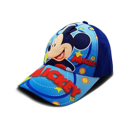 SMILE BABY Cap (Large Size) – Mickey Print Kids Baseball Cap – Adjustable Blue Cartoon Hat