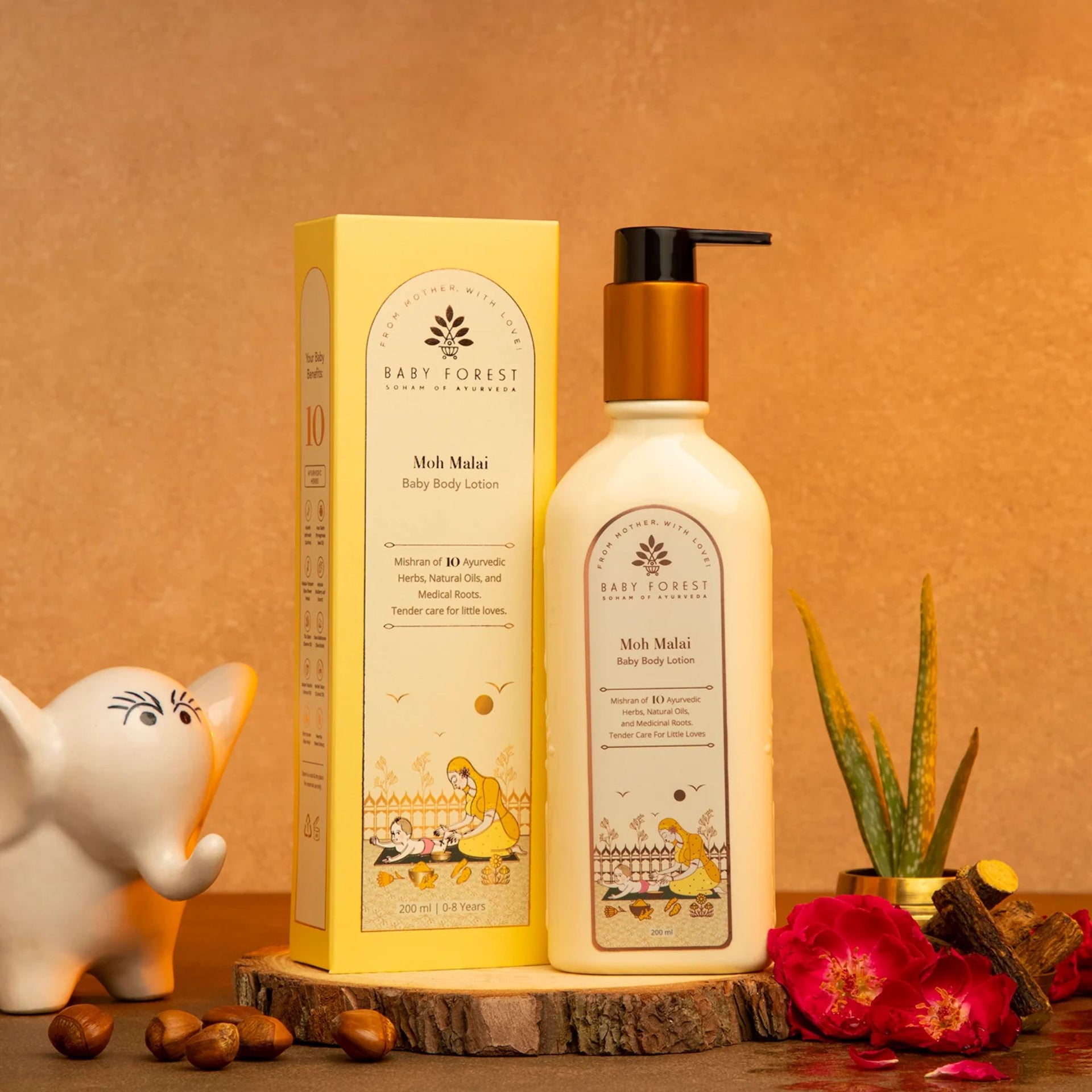 Moh Malai Baby Body Lotion by Baby Forest | Ayurvedic Moisturizing Lotion for Babies (0–8 Years)