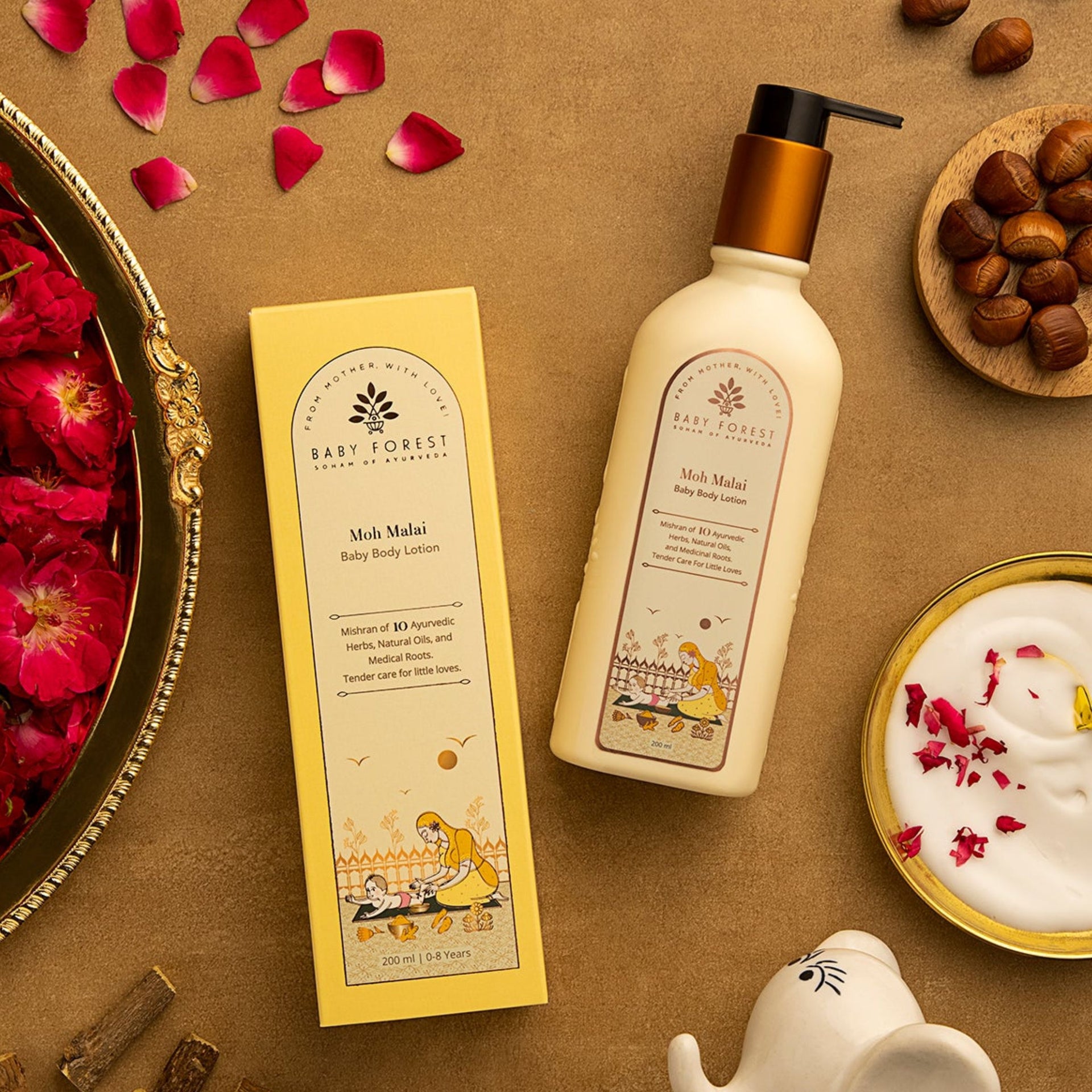 Moh Malai Baby Body Lotion by Baby Forest | Ayurvedic Moisturizing Lotion for Babies (0–8 Years)