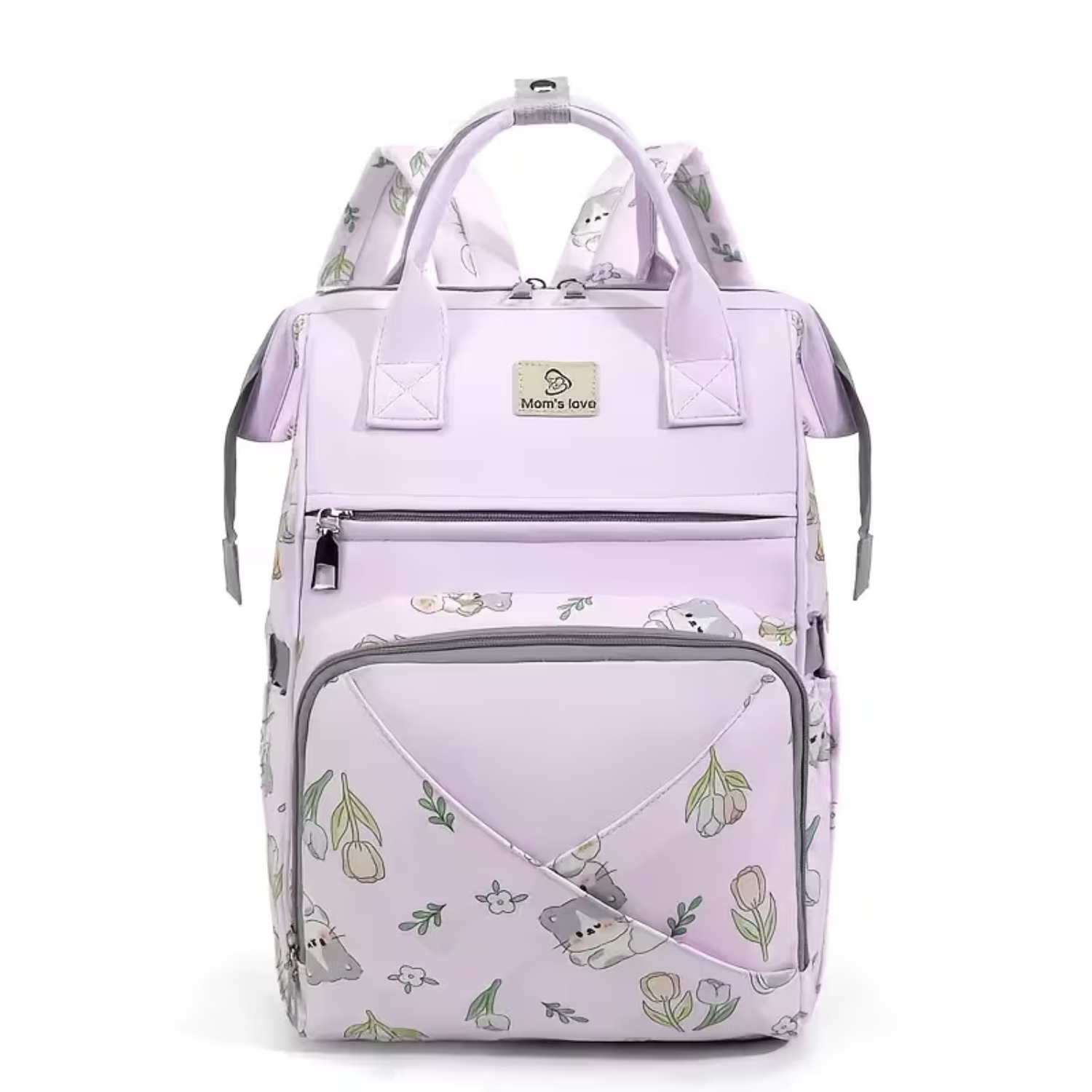 Mom’s Love Diaper Bag Backpack with Insulated Bottle Pockets | Waterproof Large Capacity Baby Travel Bag | Maternity Backpack