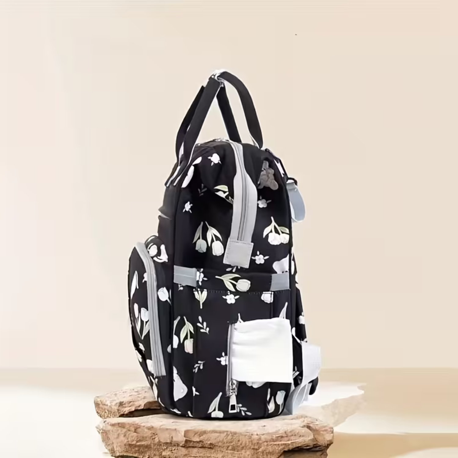 Mom’s Love Diaper Bag Backpack with Insulated Bottle Pockets | Waterproof Large Capacity Baby Travel Bag | Maternity Backpack