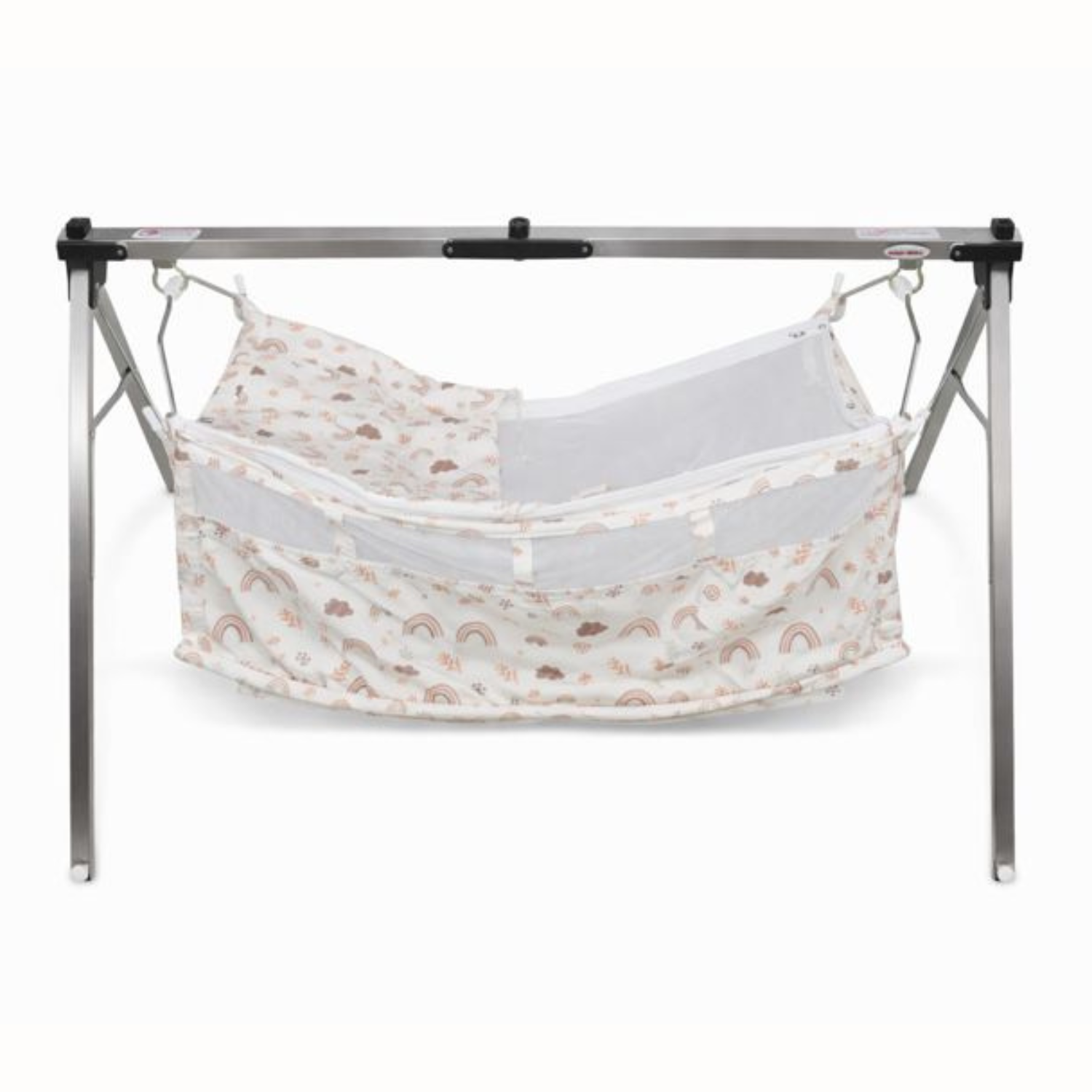 Smile Baby Newborn Baby Cradle Cloth with Mosquito Net – Rainbow Print | Pure Cotton Palna / Zoli Hammock (Cloth Only)